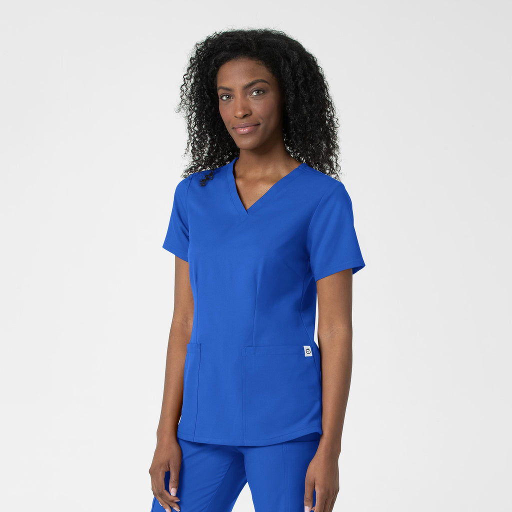Thrive 6122 Fitted 3-Pocket V-Neck Scrub Top Royal