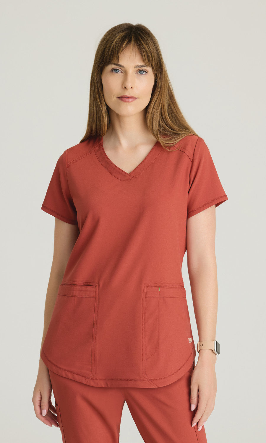 Grey's Anatomy Evolve GSST180 Rhythm Top Sedona Red
