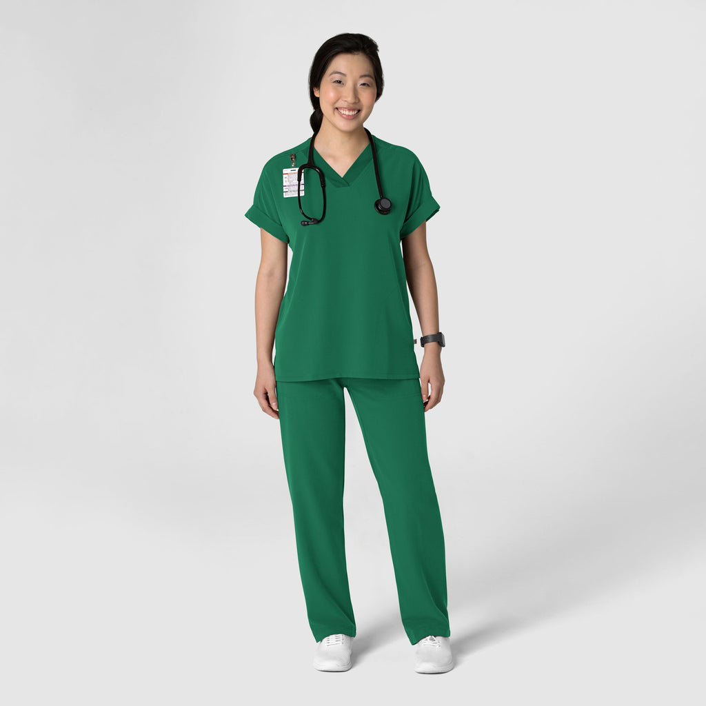 Nova 5232 Stovepipe High-Low Hem Scrub Pants Hunter