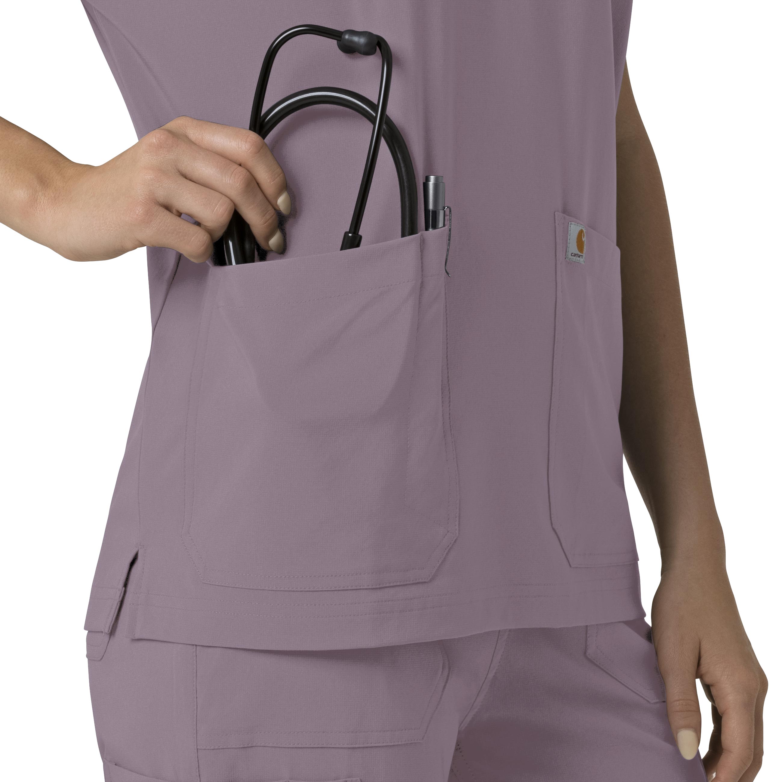 Force Cross-Flex C13110 Oversized V-Neck Scrub Top Lavender Mist