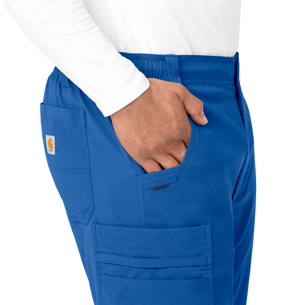Rugged Flex Peak C55037 Men's Straight Leg Cargo Scrub Pants Royal