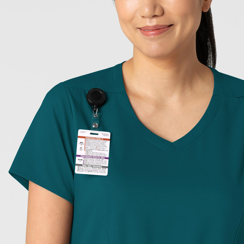 Boundless 6251 2-Pocket V-Neck Scrub Top Caribbean