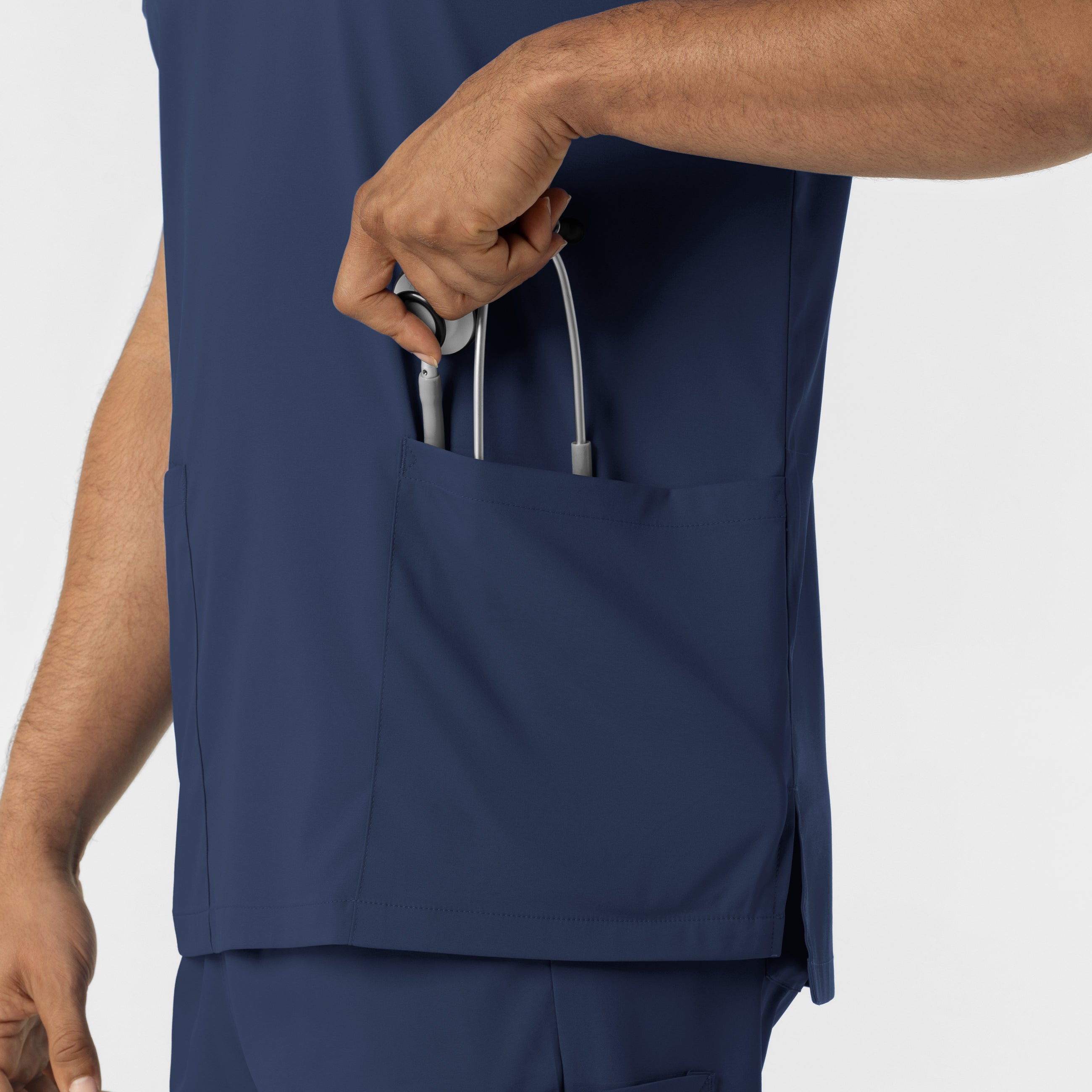Boundless 6051 Unisex V-Neck Scrub Top Navy