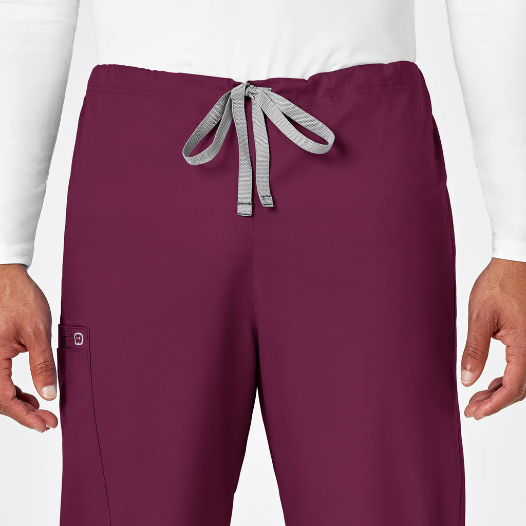 WonderWORK 500 Unisex Drawstring Cargo Scrub Pants Wine