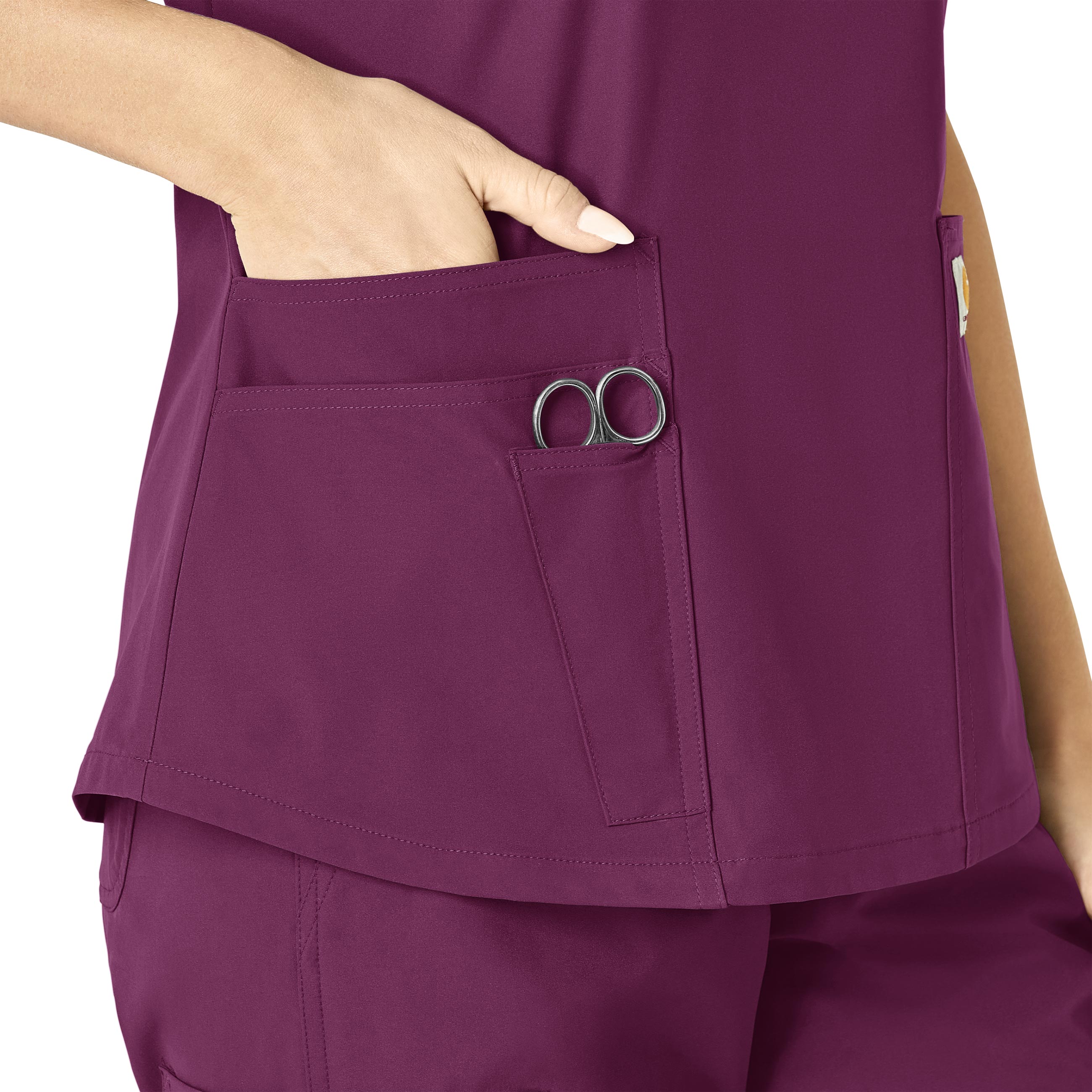 Force Essentials C12113 V-Neck Scrub Top Wine