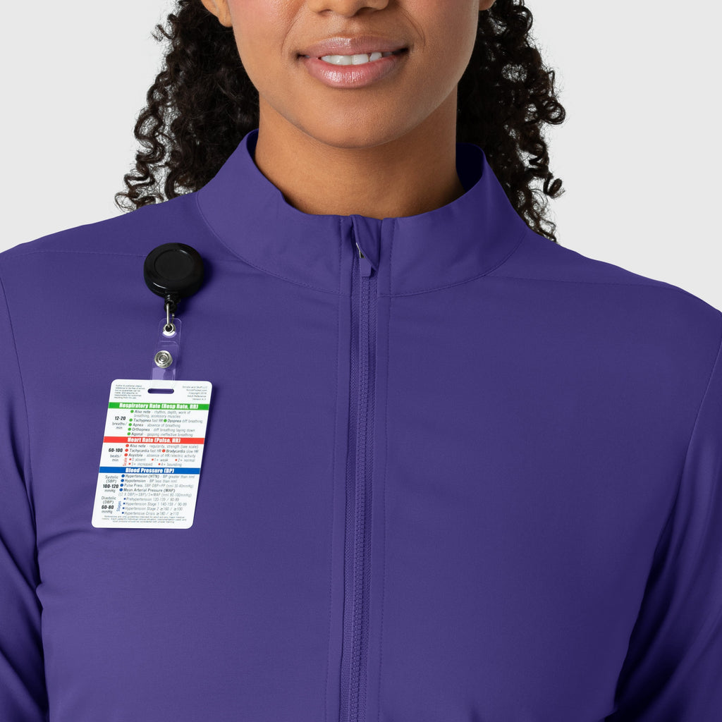 Boundless 8151 Warm Up Scrub Jacket Grape
