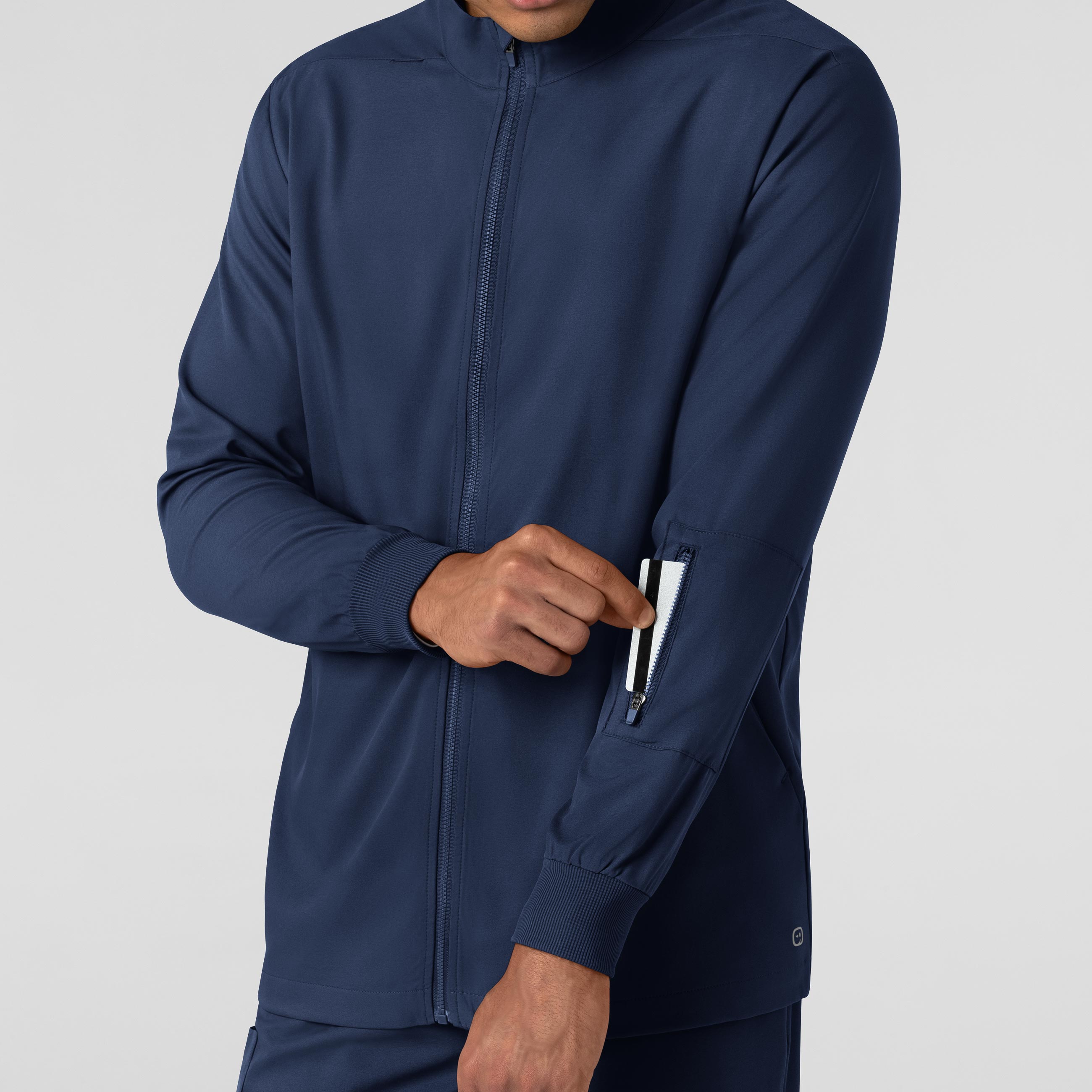 Boundless 8351 Men's Warm Up Scrub Jacket Navy