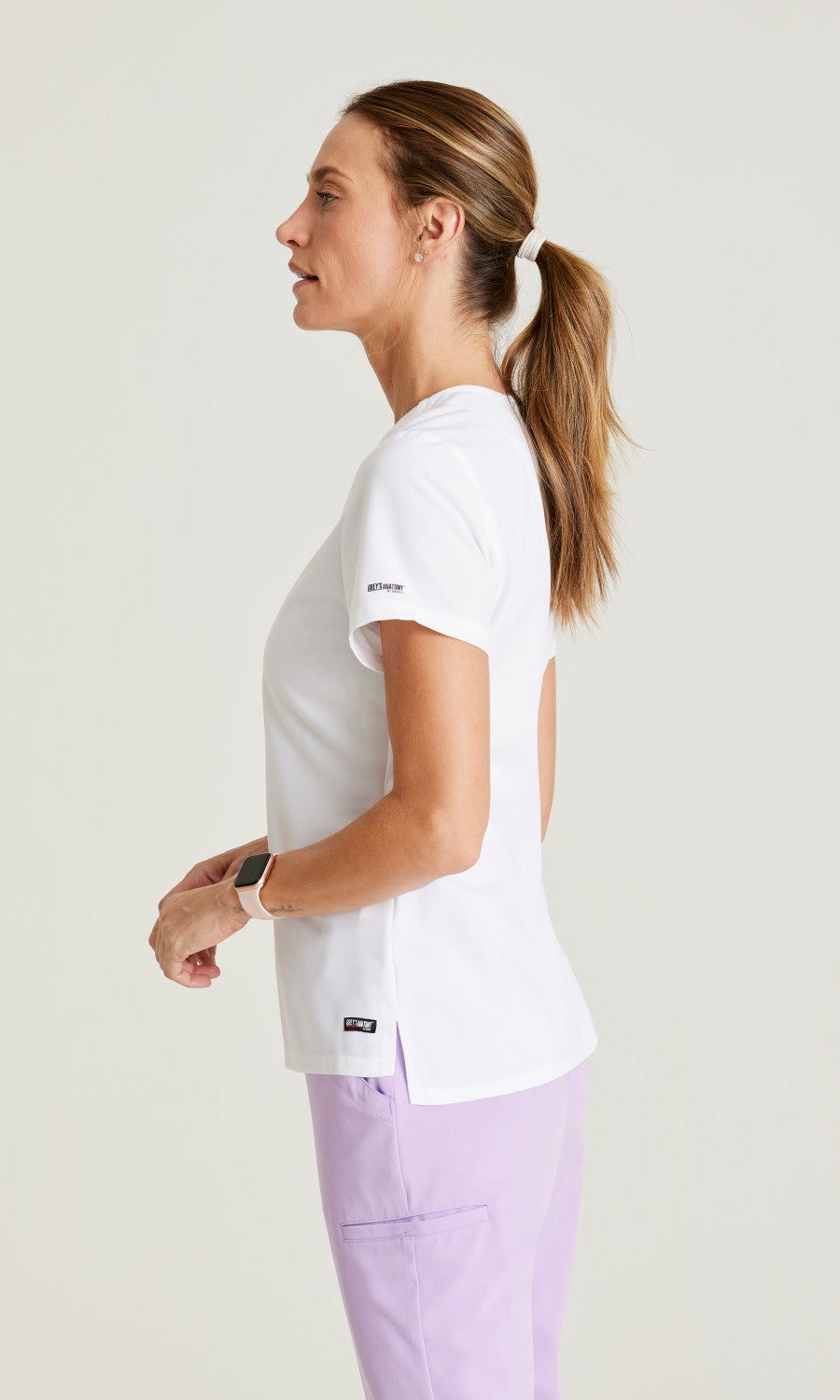 Grey's Anatomy Stretch GVST028 Bree Scrub Top White