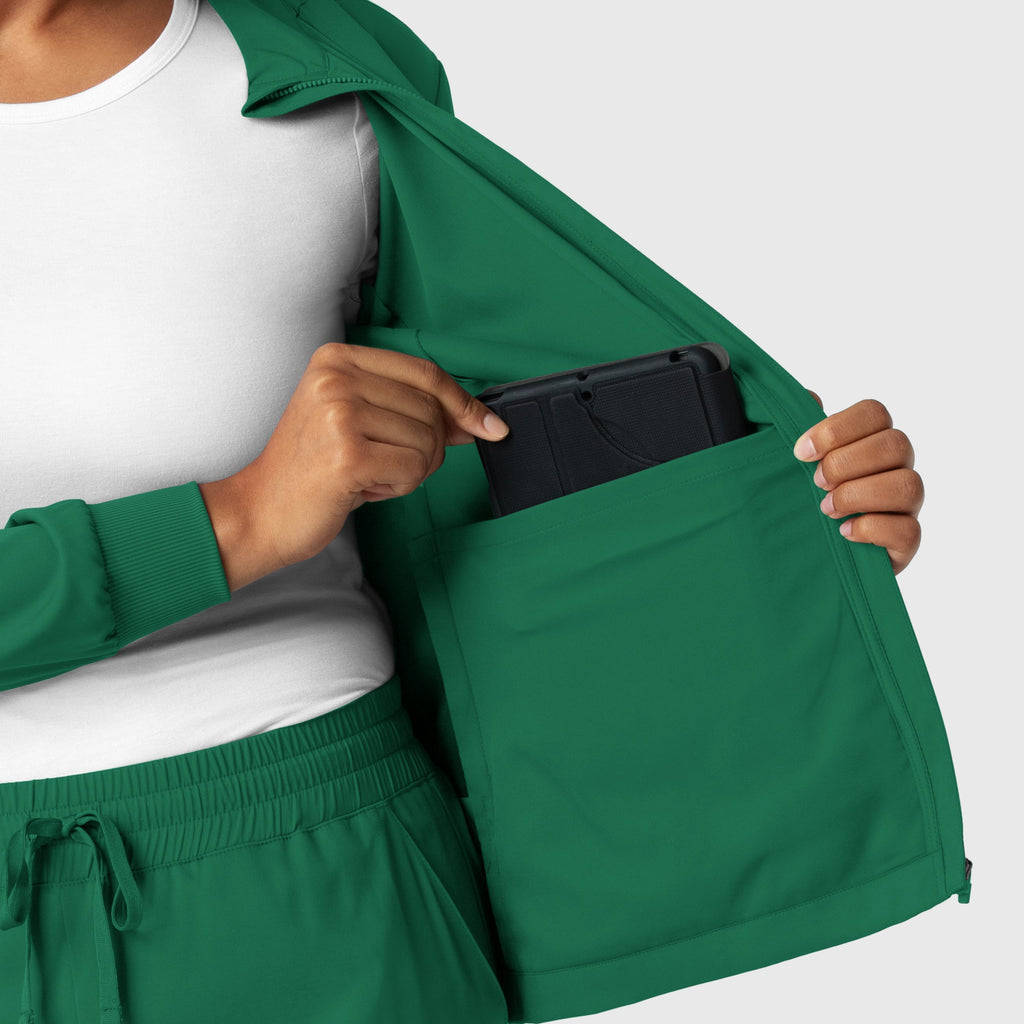 Boundless 8151 Warm Up Scrub Jacket Hunter