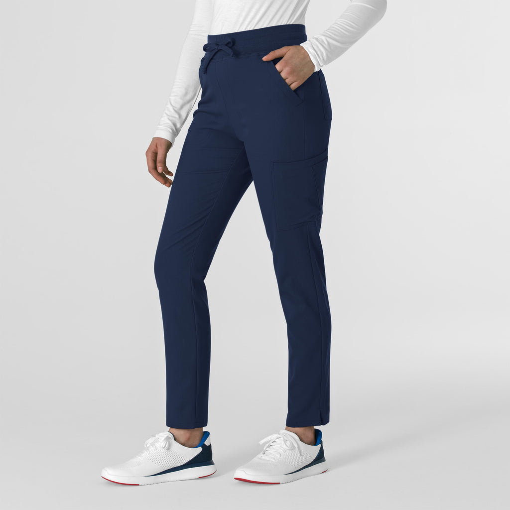 Thrive 5222 Cargo Straight Slim Leg Scrub Pants Navy