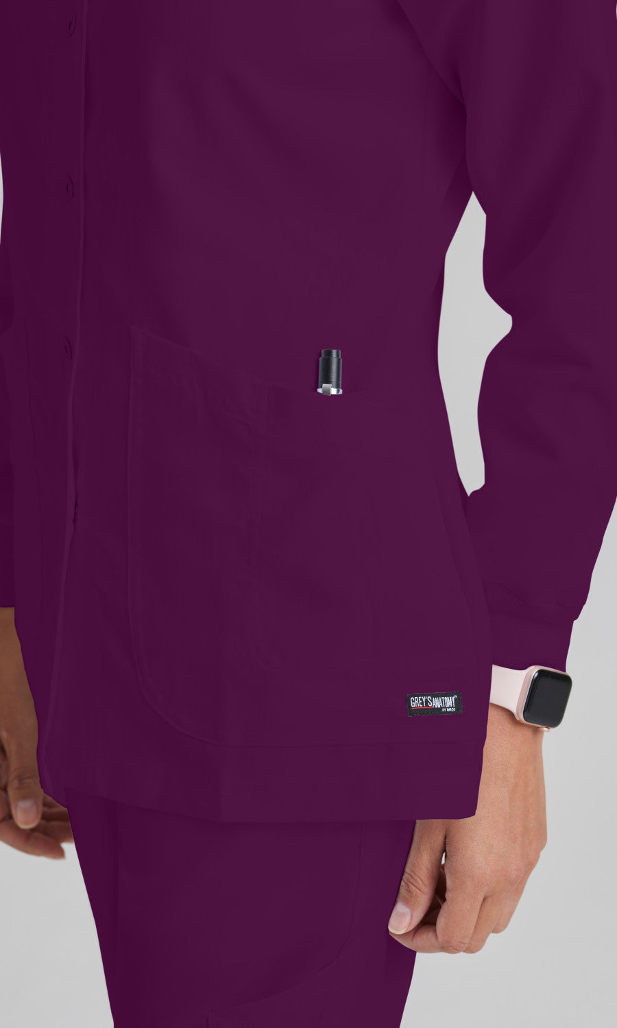 Grey's Anatomy 4450 Jamie Scrub Jacket Wine