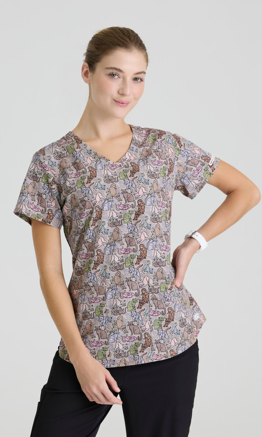 Skechers SKT021 Women's Essence Top in All Kinds Of Leopard by Barco