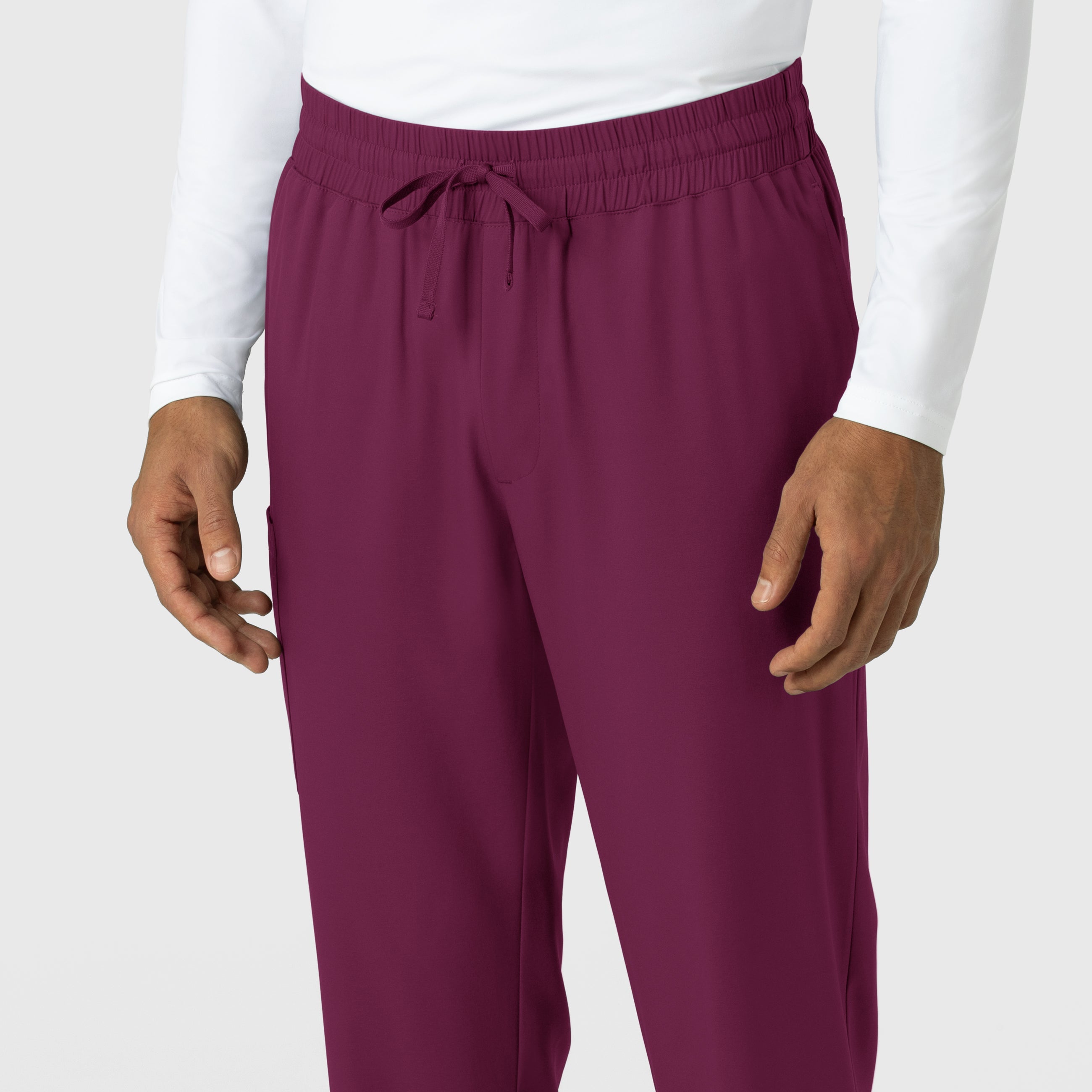 Boundless 5351 Men's Straight Leg Scrub Pants Wine