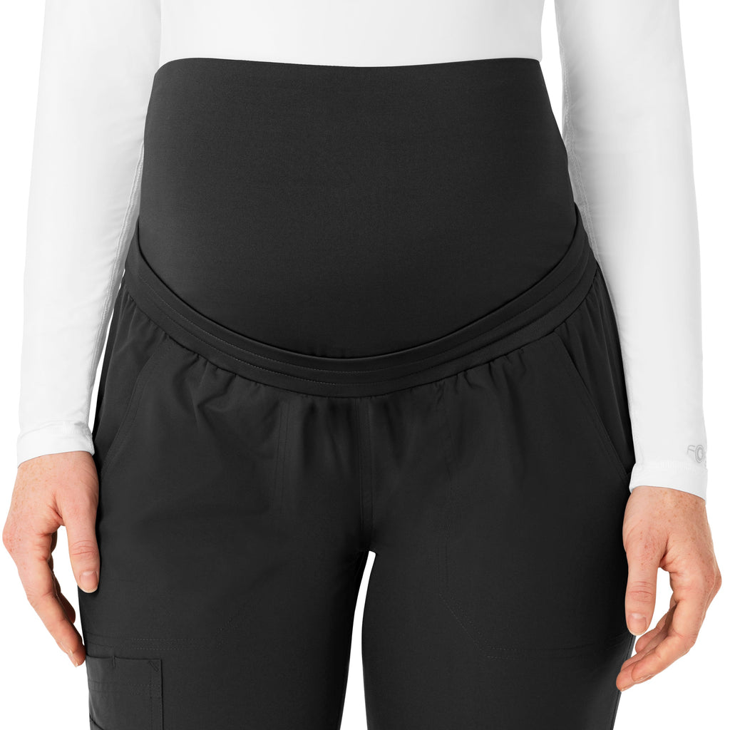 Force Essentials C54113 Maternity Jogger Scrub Pants Black