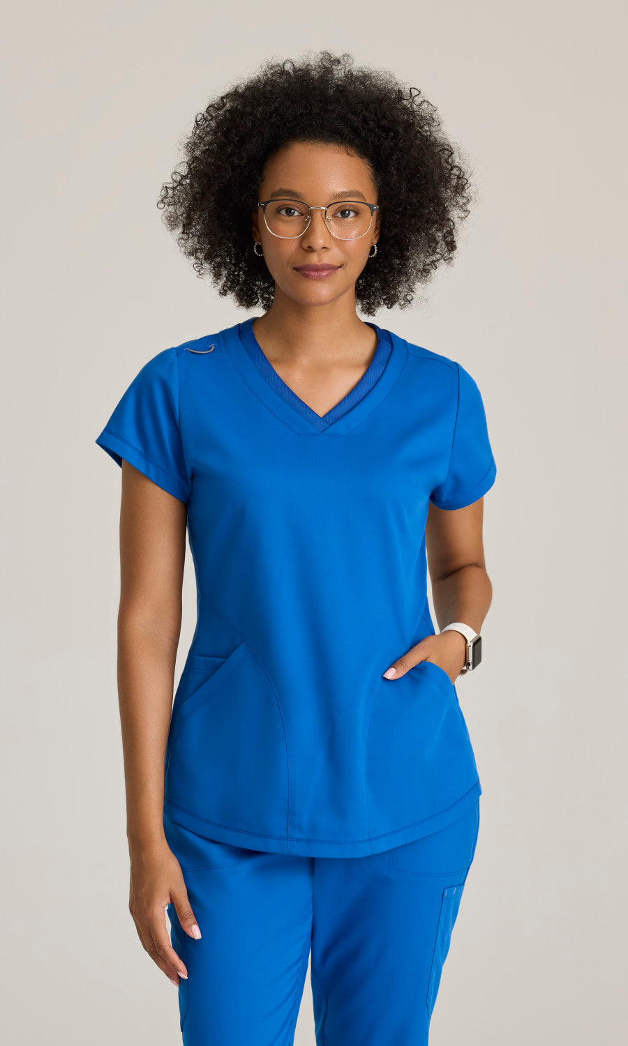 Grey's Anatomy GRT261 Evelyn Scrub Top New Royal