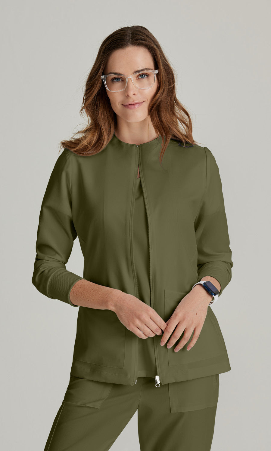 Barco Unify BUW884 Team Scrub Jacket Olive