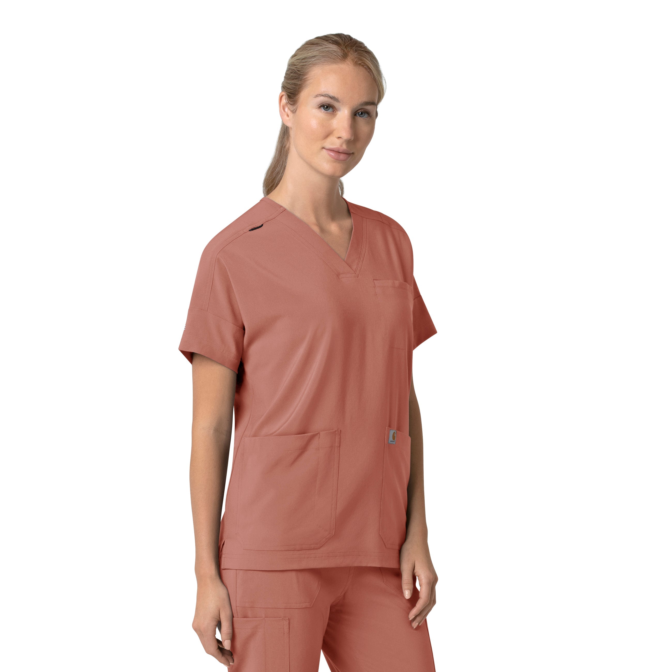 Force Cross-Flex C13110 Oversized V-Neck Scrub Top Wildrose
