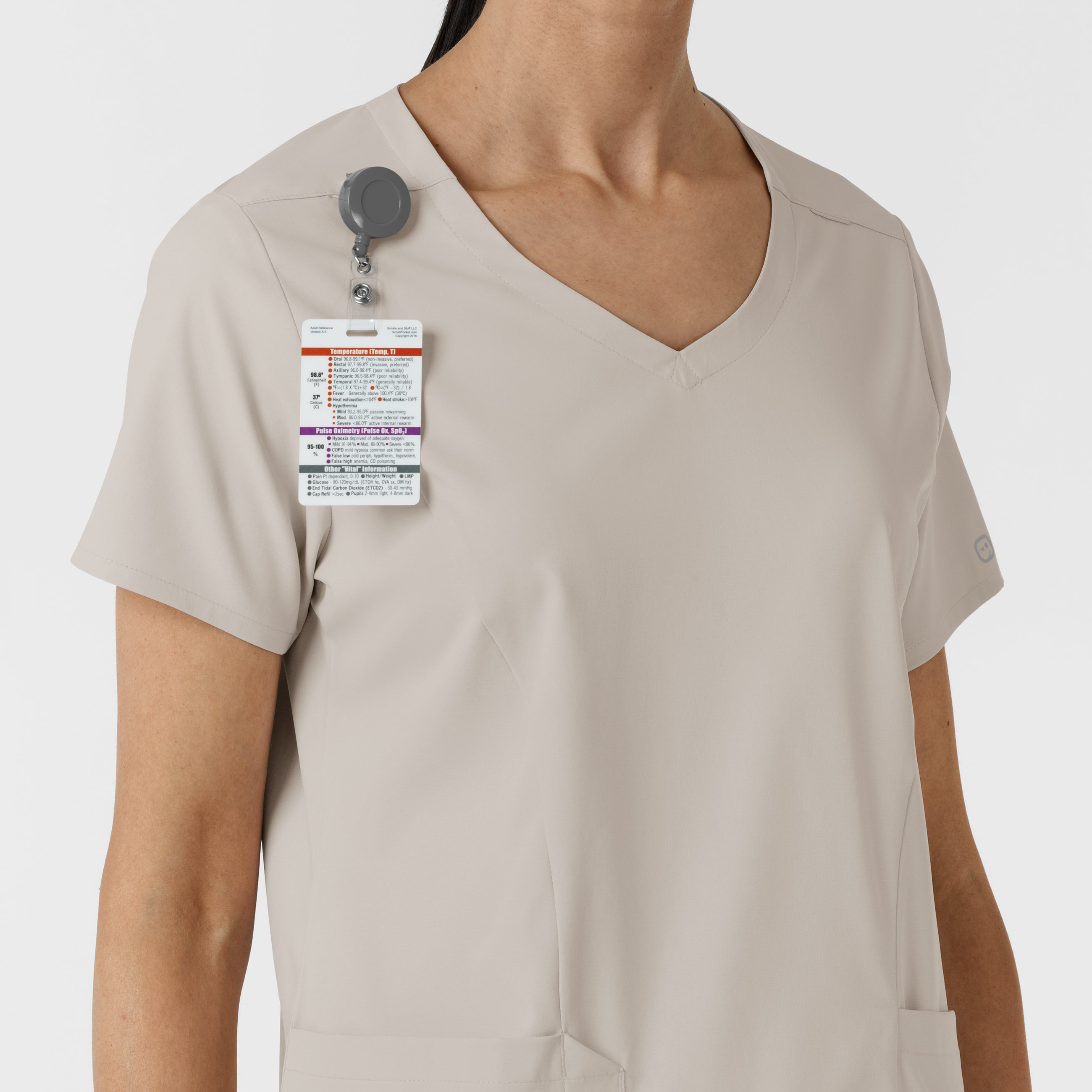 Boundless 6251 2-Pocket V-Neck Scrub Top Cloud