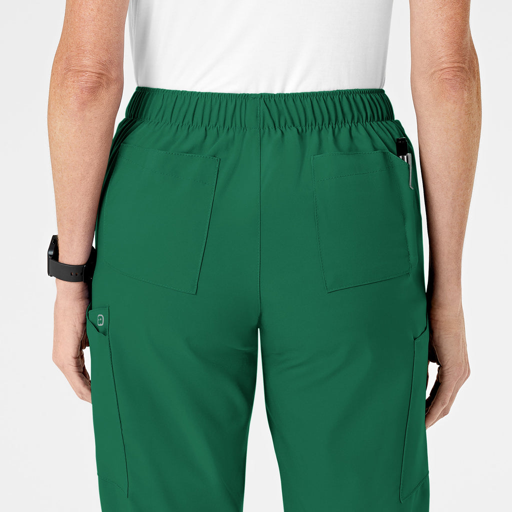 W123 5155 Flat Front Cargo Scrub Pants Hunter