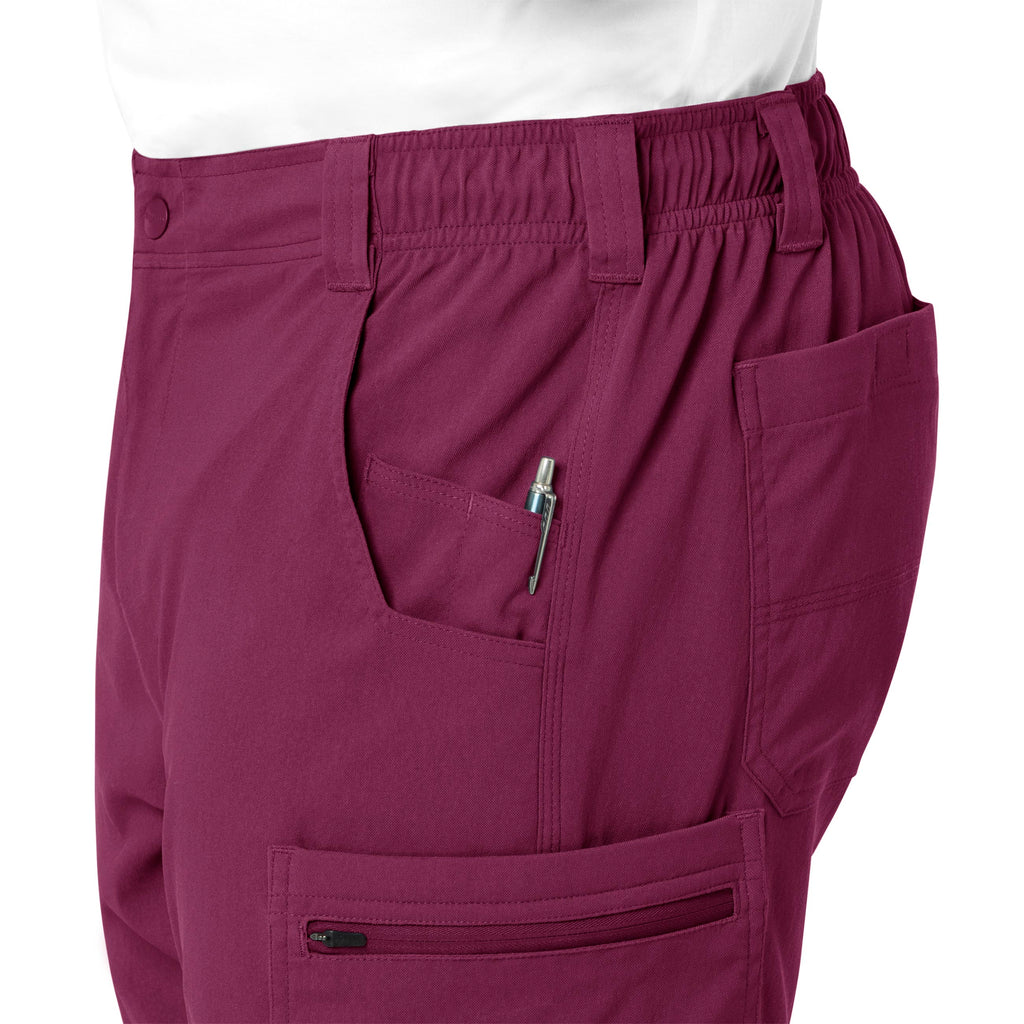 Rugged Flex Peak C55037 Men's Straight Leg Cargo Scrub Pants Wine