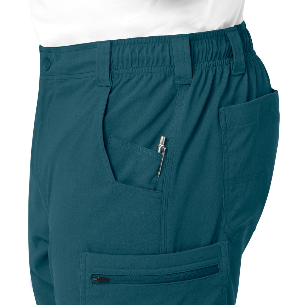 Rugged Flex Peak C55037 Men's Straight Leg Cargo Scrub Pants Caribbean Blue