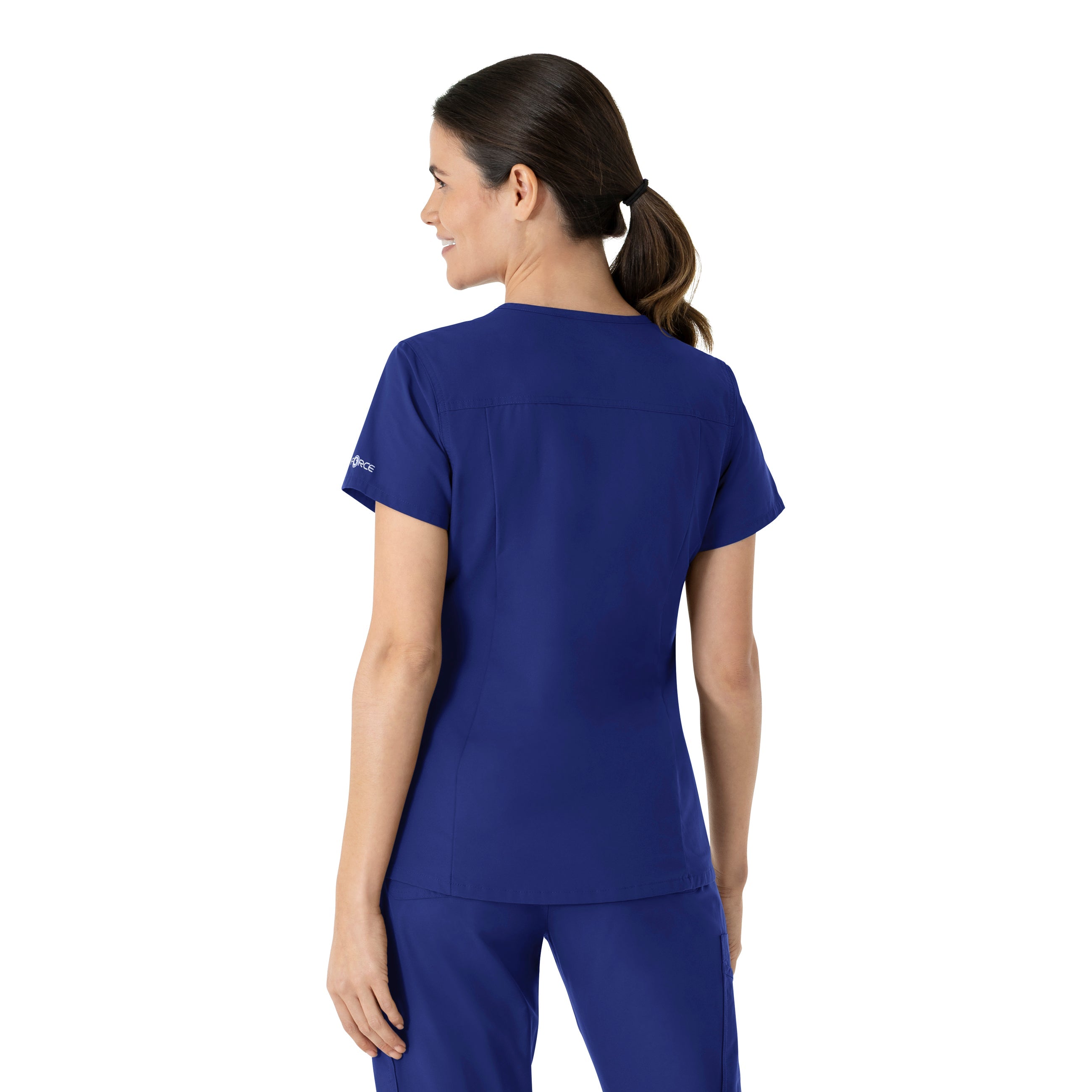 Force Essentials C12113 Women's V-Neck Scrub Top Galaxy Blue