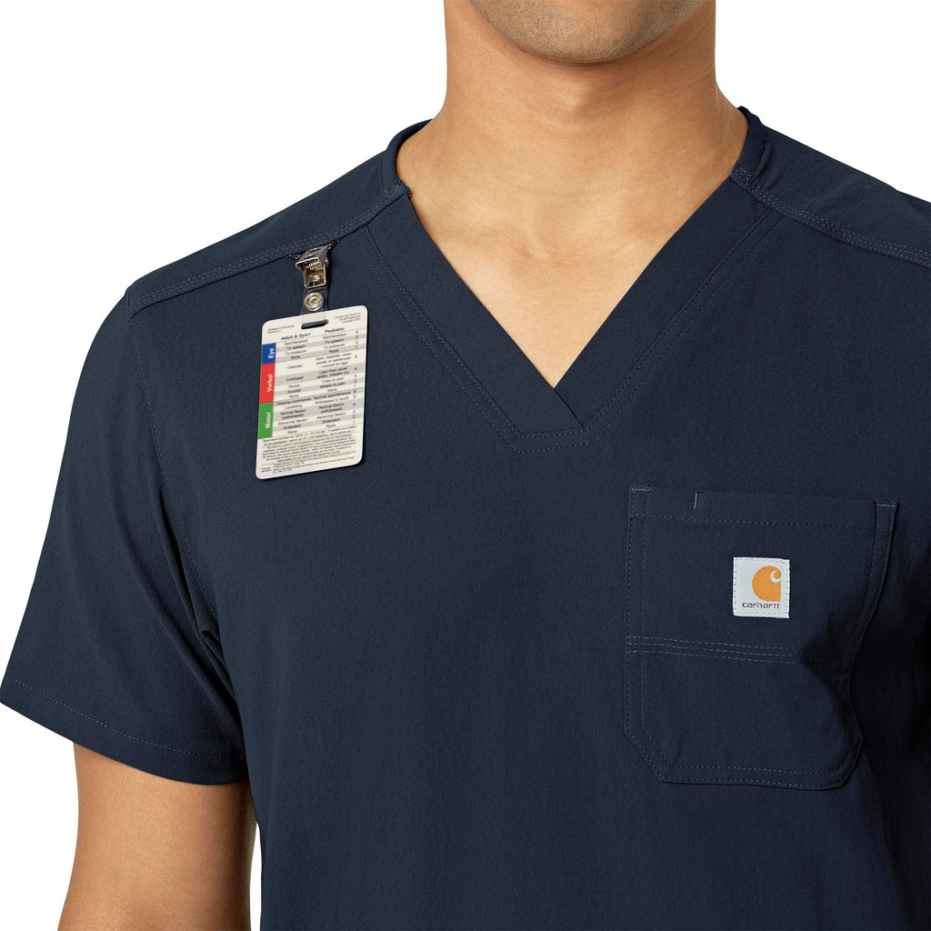 Rugged Flex Peak C15037 Men's 5-Pocket V-Neck Scrub Top Navy