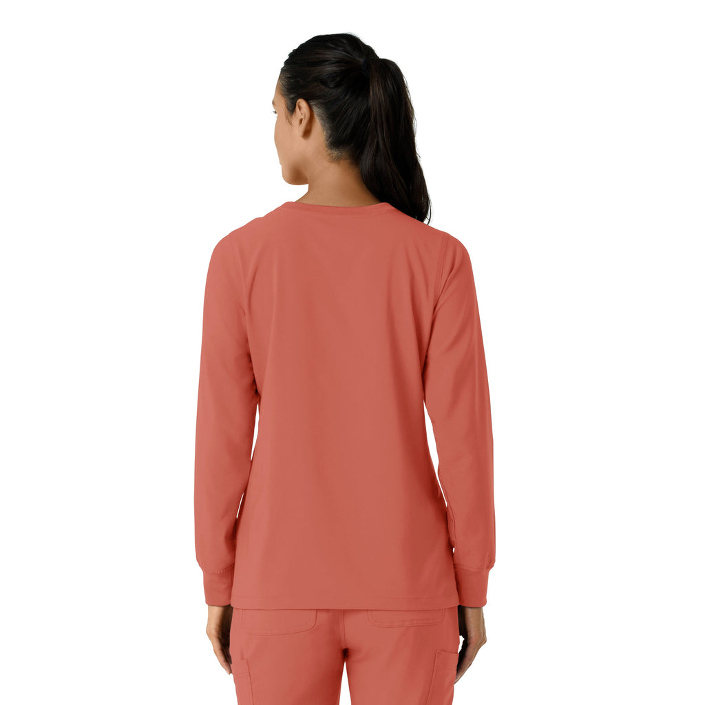 Force Cross-Flex C13610 Women's Crew Neck Long Sleeve Scrub Top Dusty Cedar