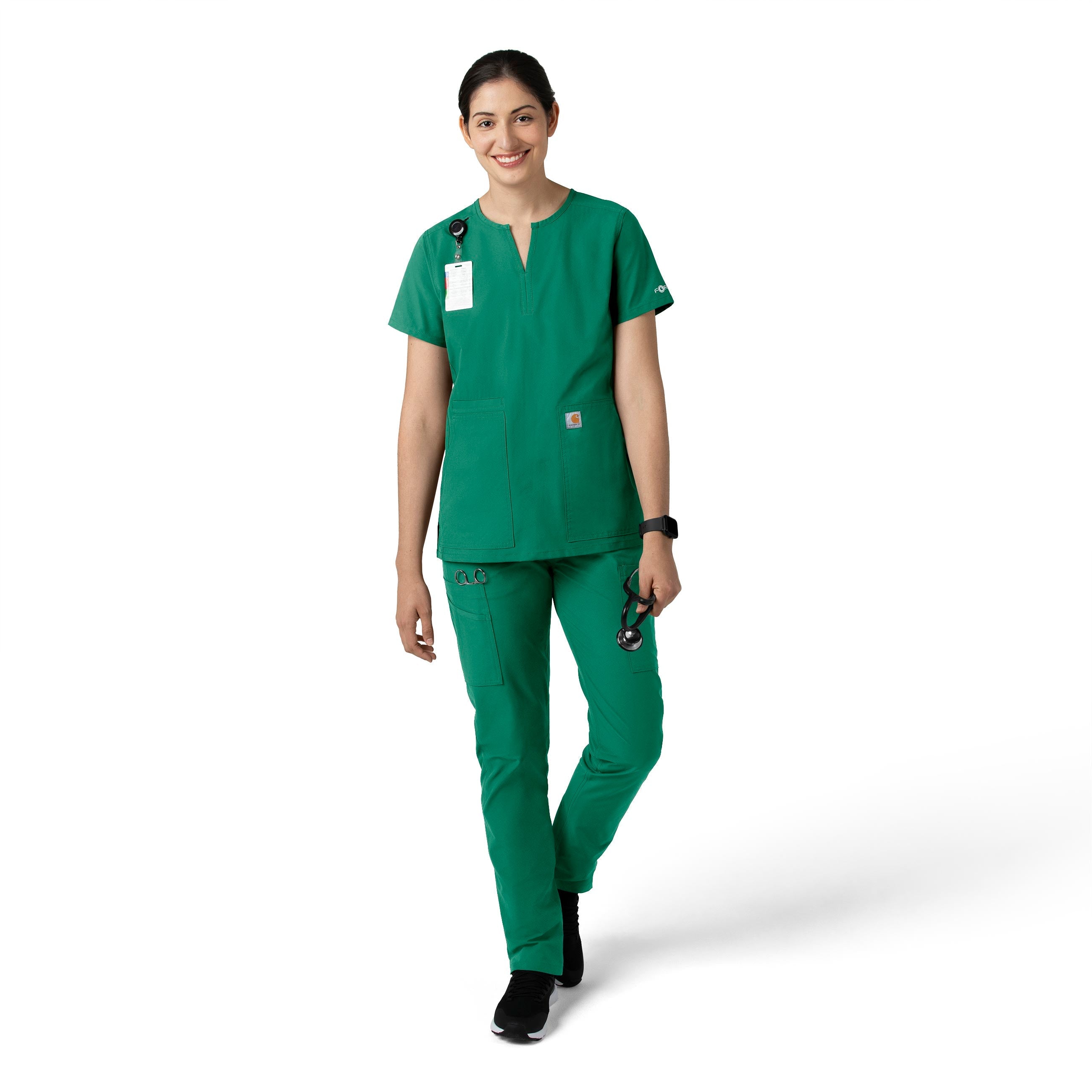 Force Essentials C51213 Straight Leg Scrub Pants Hunter