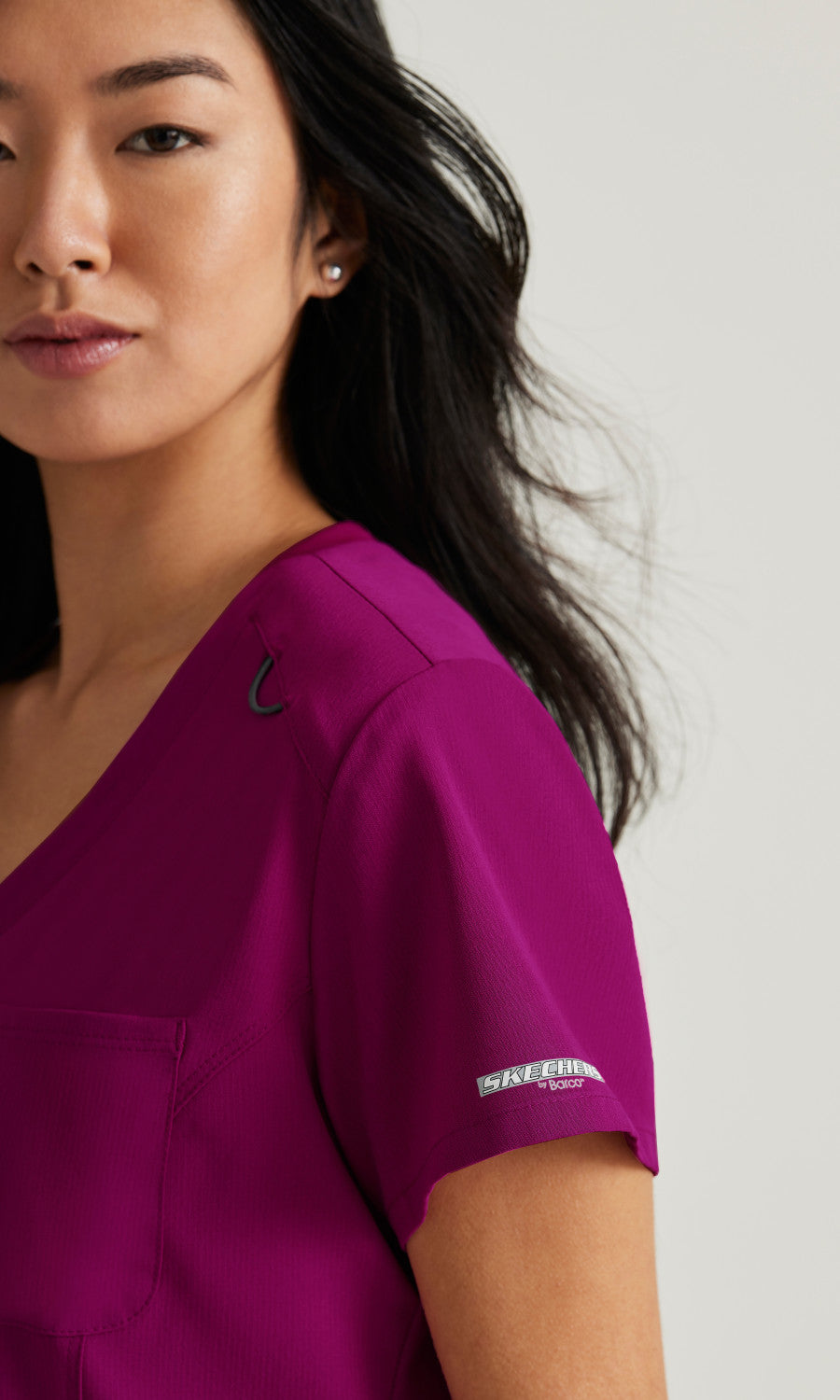 Skechers SKT147 Dignity Scrub Top Wine