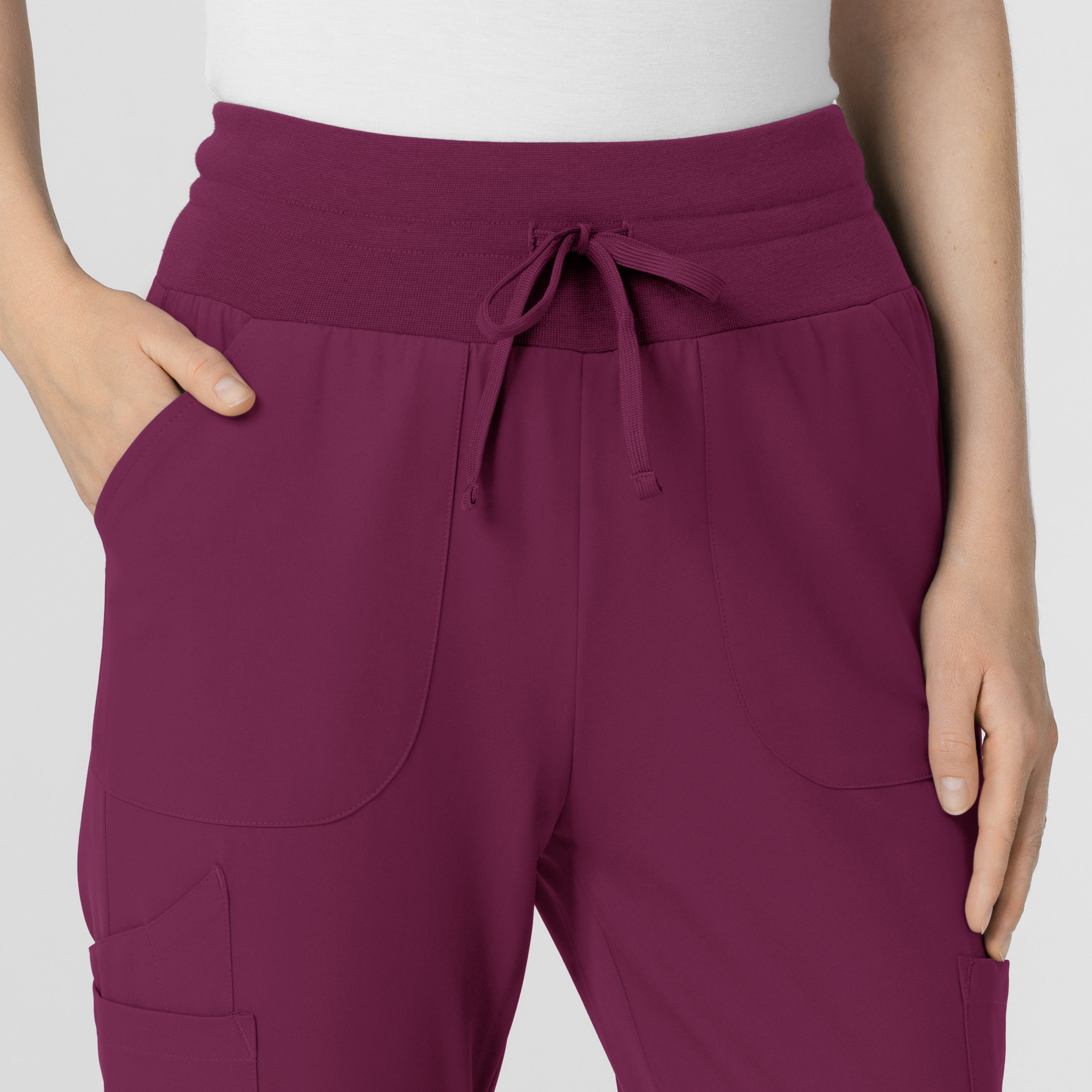 Thrive 5522 Convertible Stirrup Jogger Scrub Pants Wine