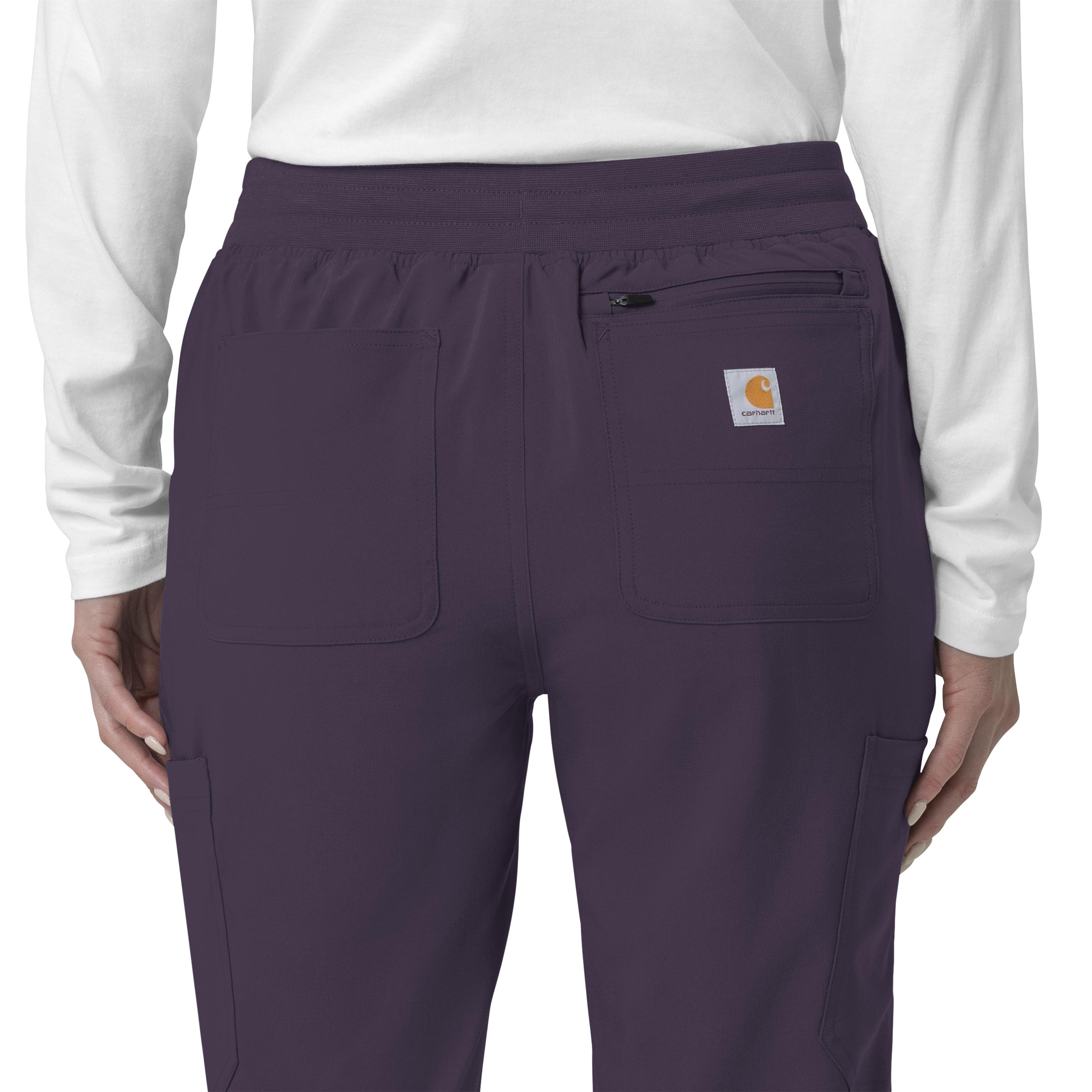 Force Cross-Flex C53110 Cargo Jogger Scrub Pants Black Plum