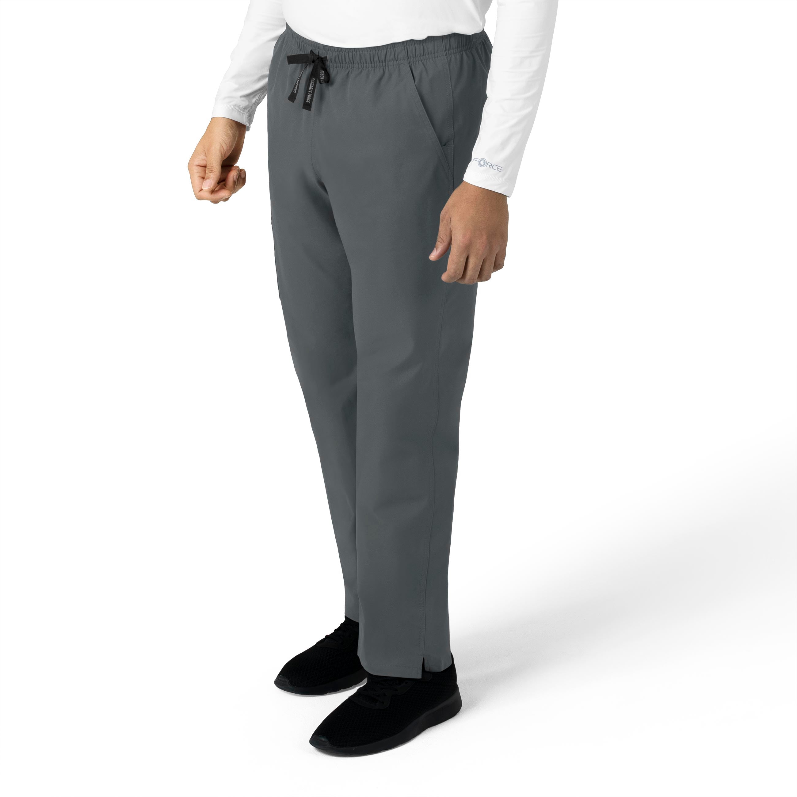 Force Essentials C55013 Unisex Elastic Waist Cargo Scrub Pants Pewter