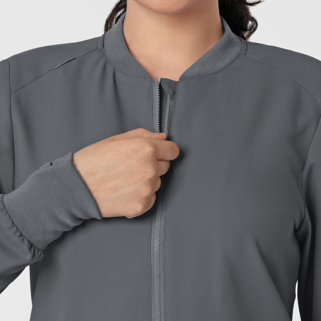 Thrive 8122 Flex-n-Reach Zip-Front Jacket Pewter