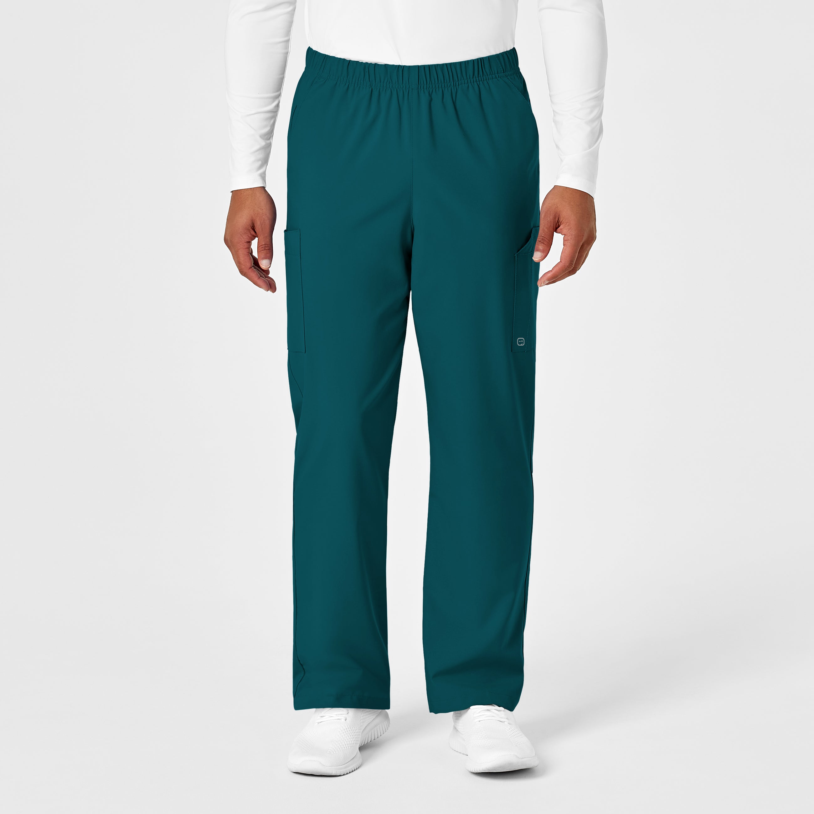 W123 5855 Unisex Multi-Cargo Scrub Pants Caribbean Blue