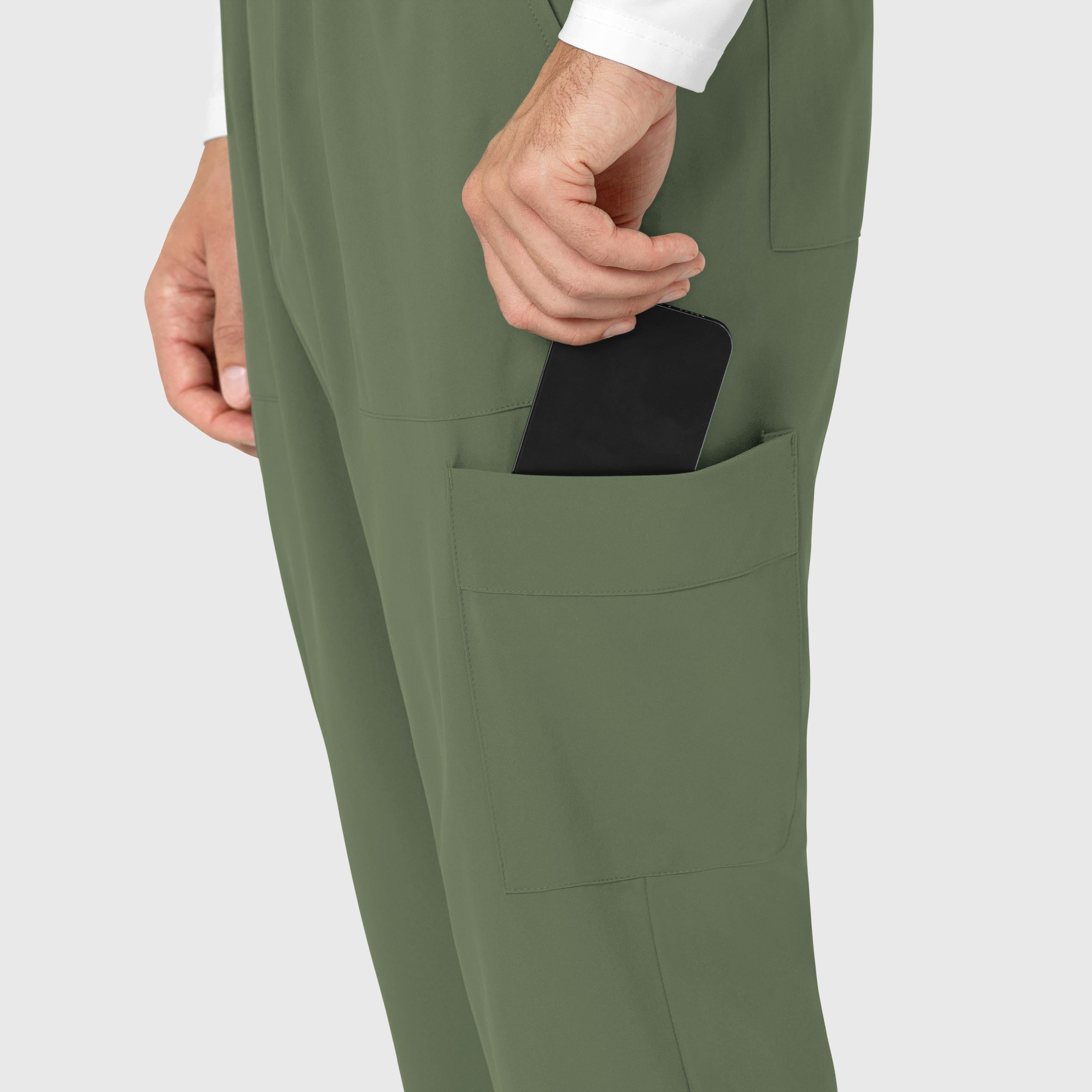 RENEW 5834 Men's Tapered Scrub Pants Olive