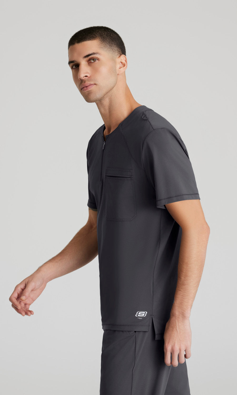 Skechers Slip-Ins Knits SKT229 Flex Knit Scrub Top Pewter