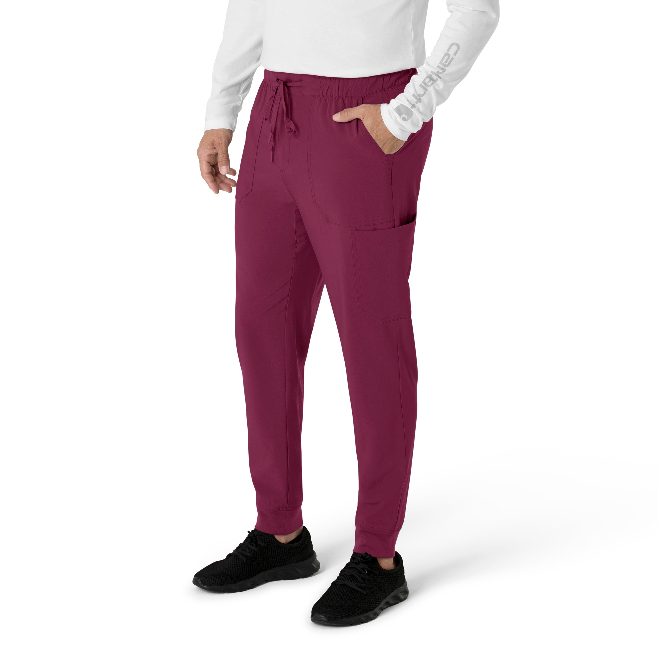Force Cross-Flex C56310 Men's Jogger Scrub Pants Wine