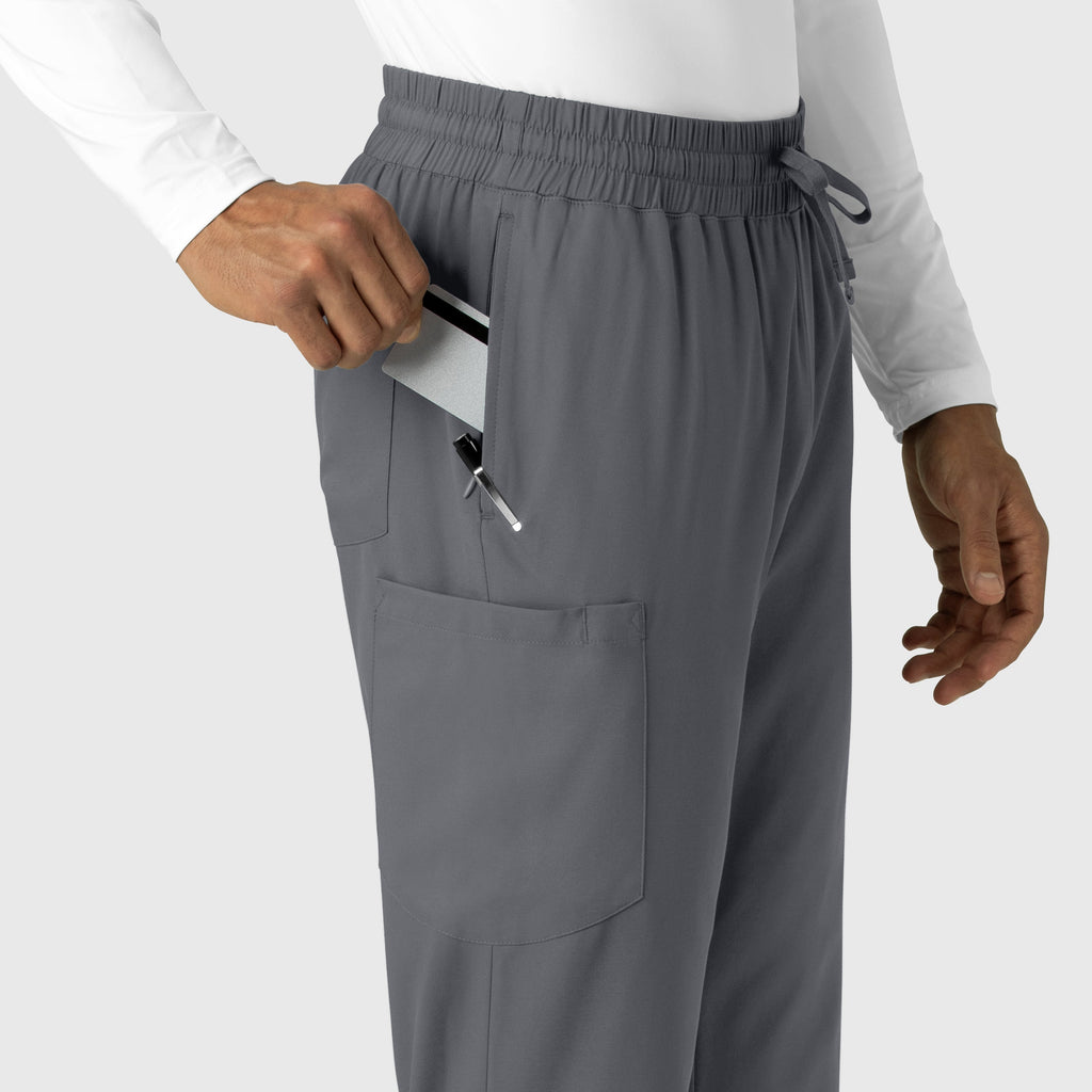 Boundless 5351 Men's Straight Leg Scrub Pants Pewter