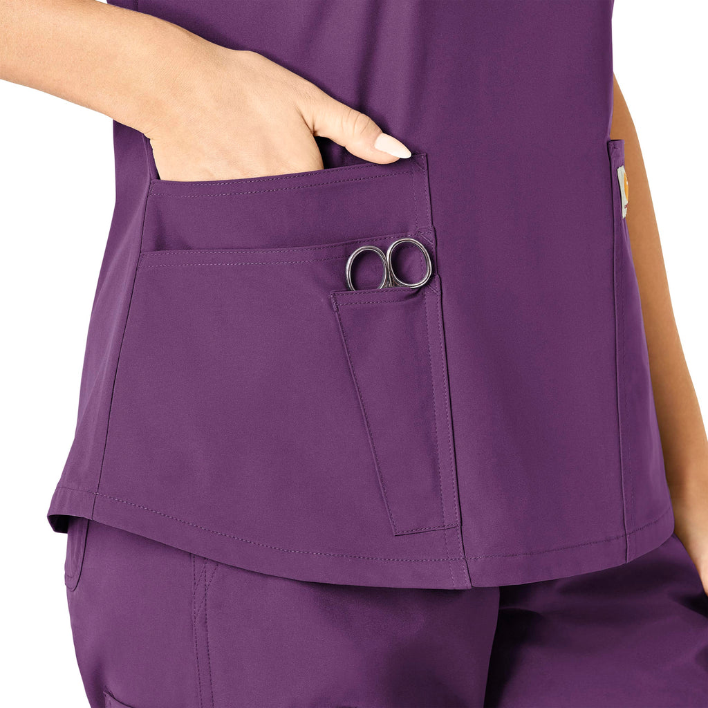 Force Essentials C12113 V-Neck Scrub Top Eggplant