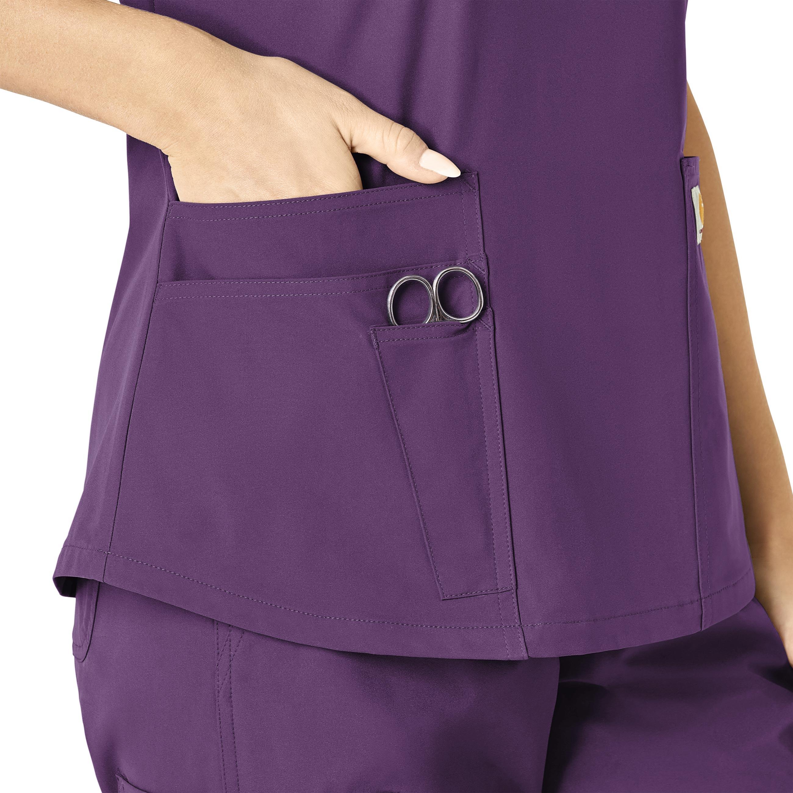 Force Essentials C12113 V-Neck Scrub Top Eggplant
