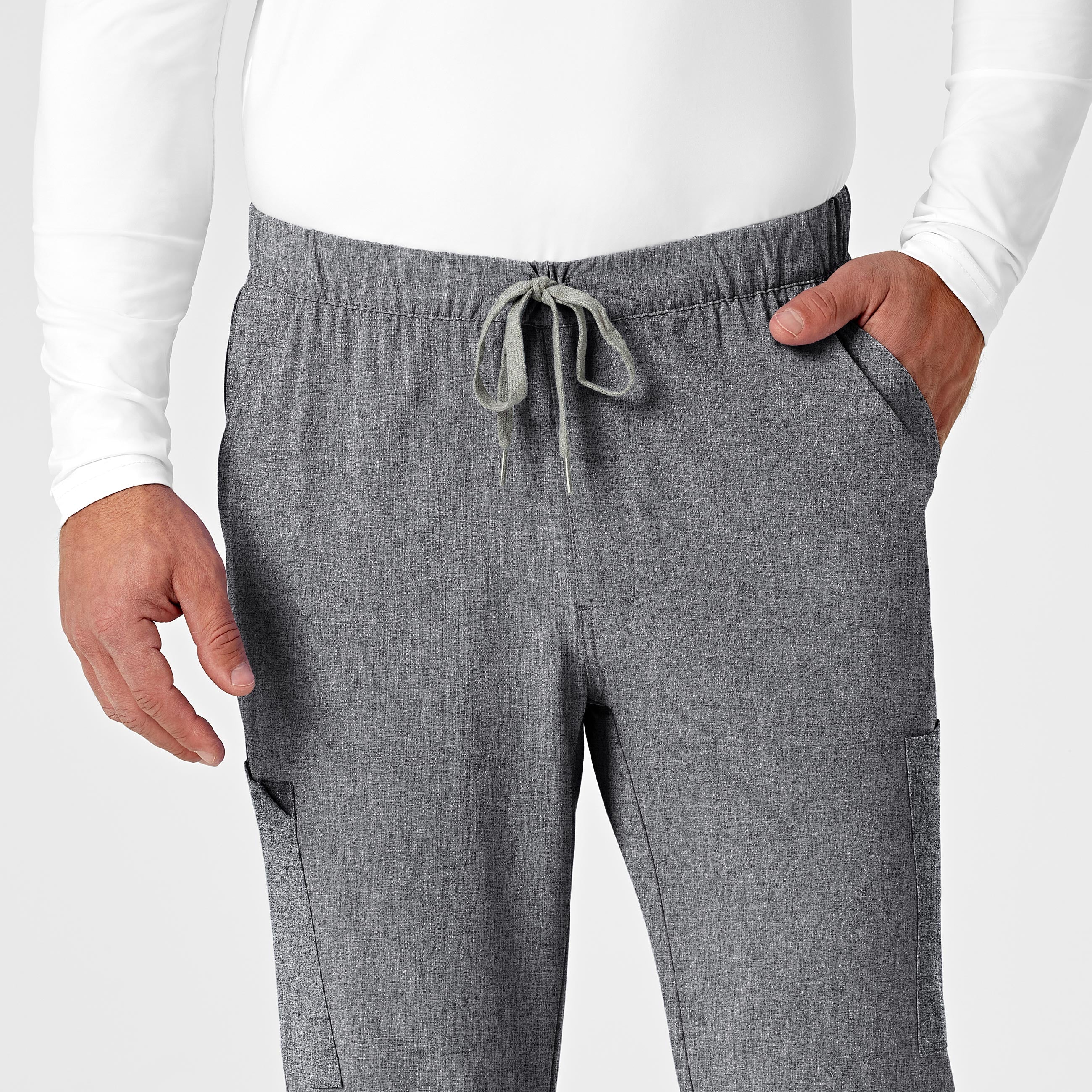 RENEW 5034 Men's Jogger Scrub Pants Grey Heather