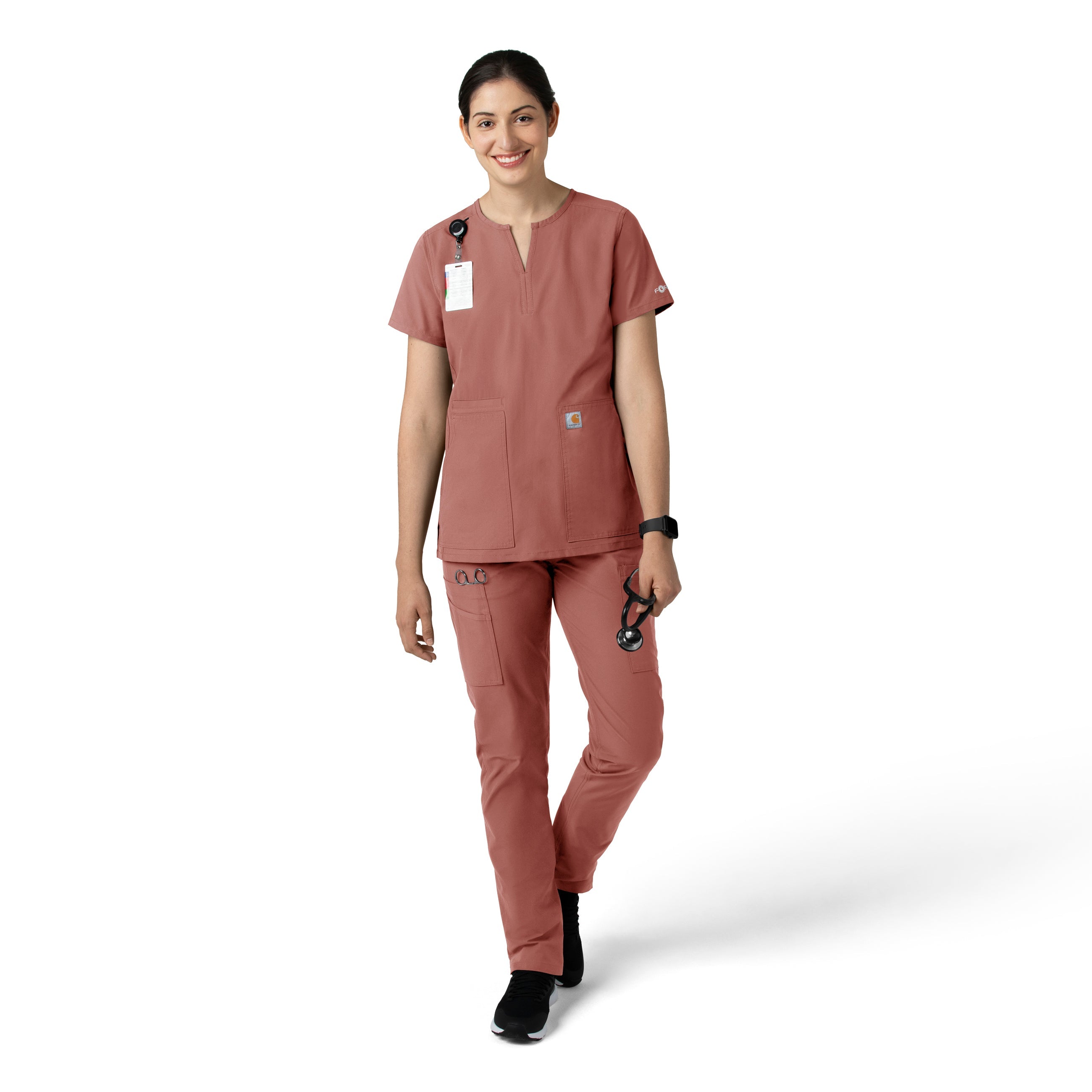 Force Essentials C51213 Straight Leg Scrub Pants Wildrose