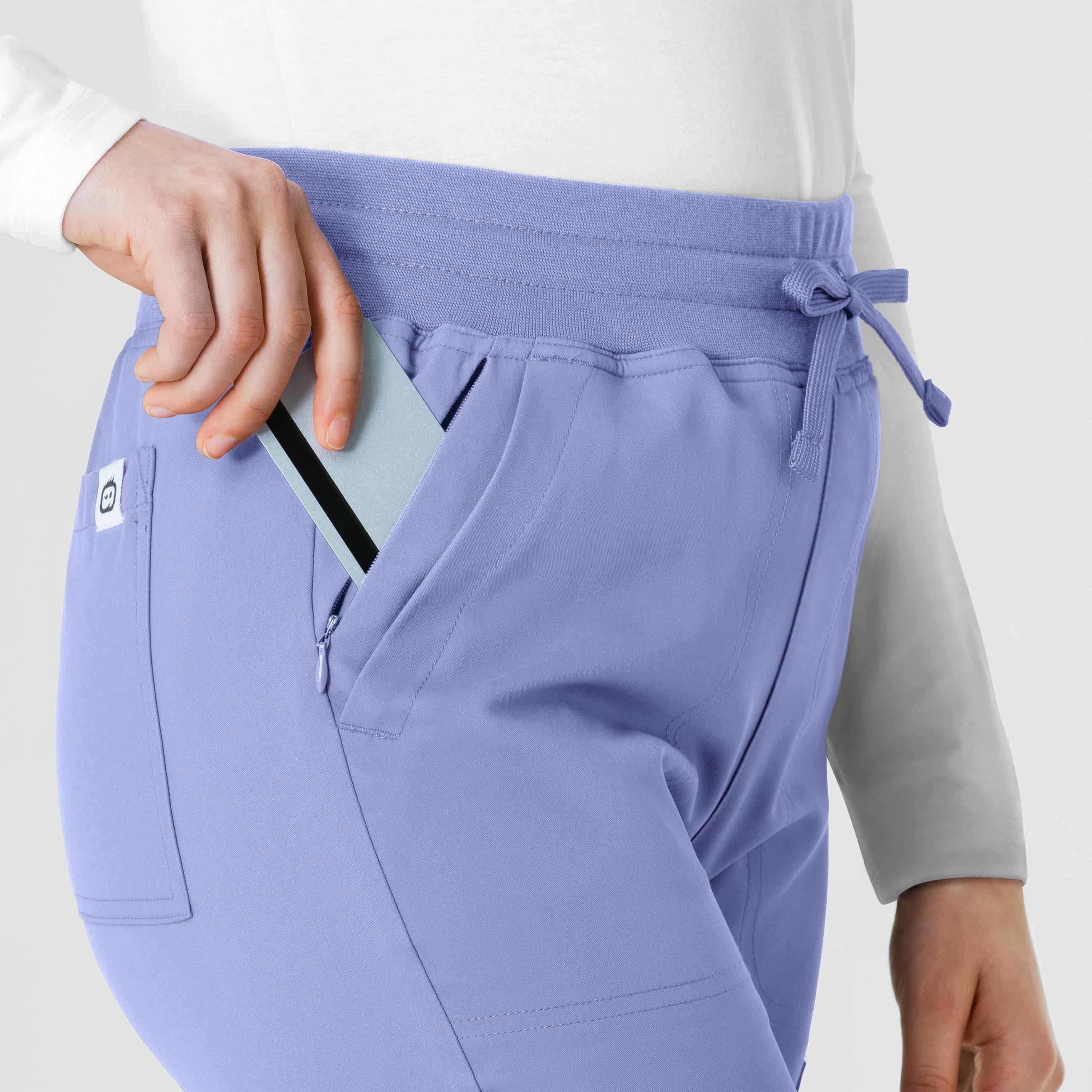 Thrive 5222 Cargo Straight Slim Leg Scrub Pants Ceil Blue