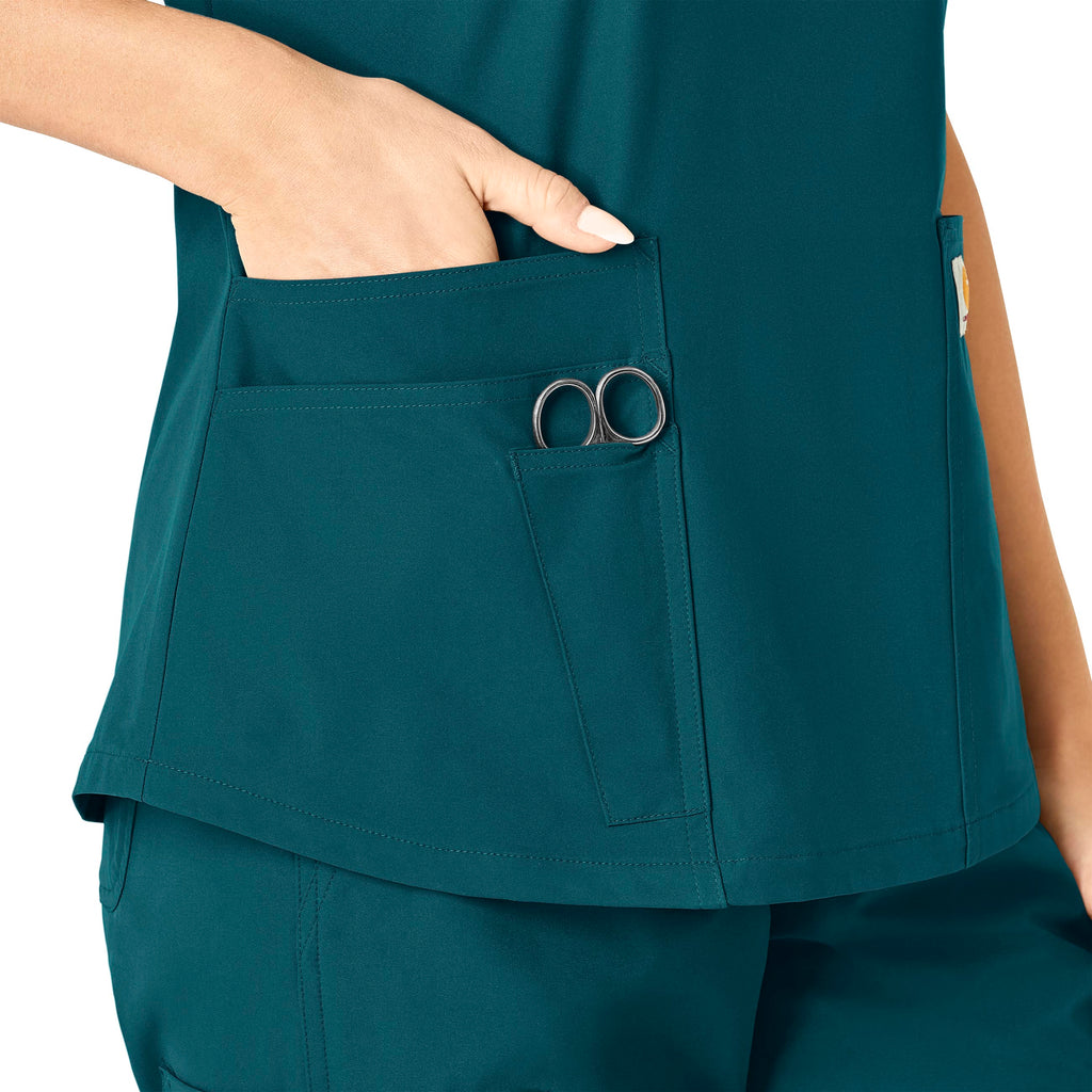 Force Essentials C12113 V-Neck Scrub Top Caribbean Blue