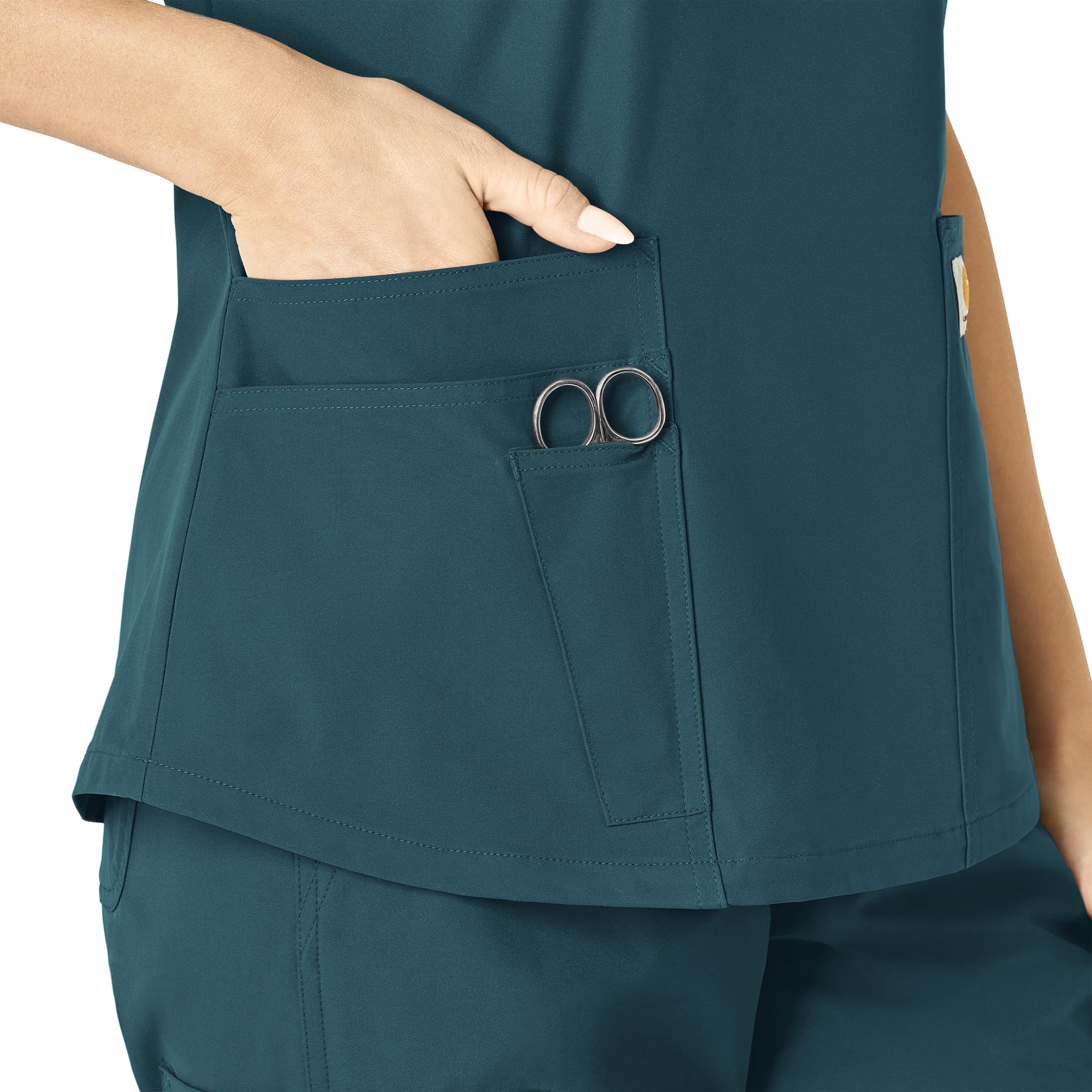 Force Essentials C12113 V-Neck Scrub Top Caribbean Blue