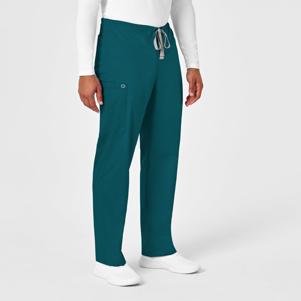 WonderWORK 500 Unisex Drawstring Cargo Scrub Pants Caribbean Blue