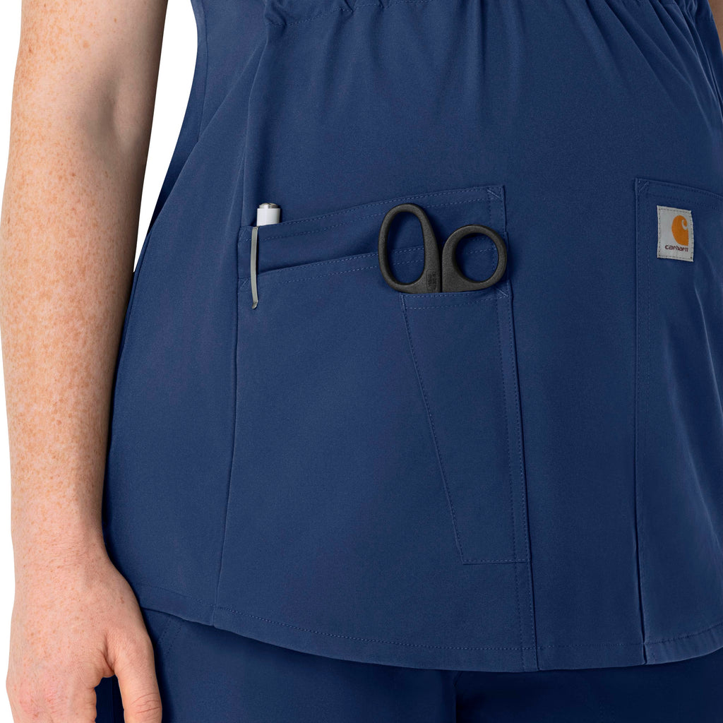Force Essentials C14113 Henley Maternity Scrub Top Navy