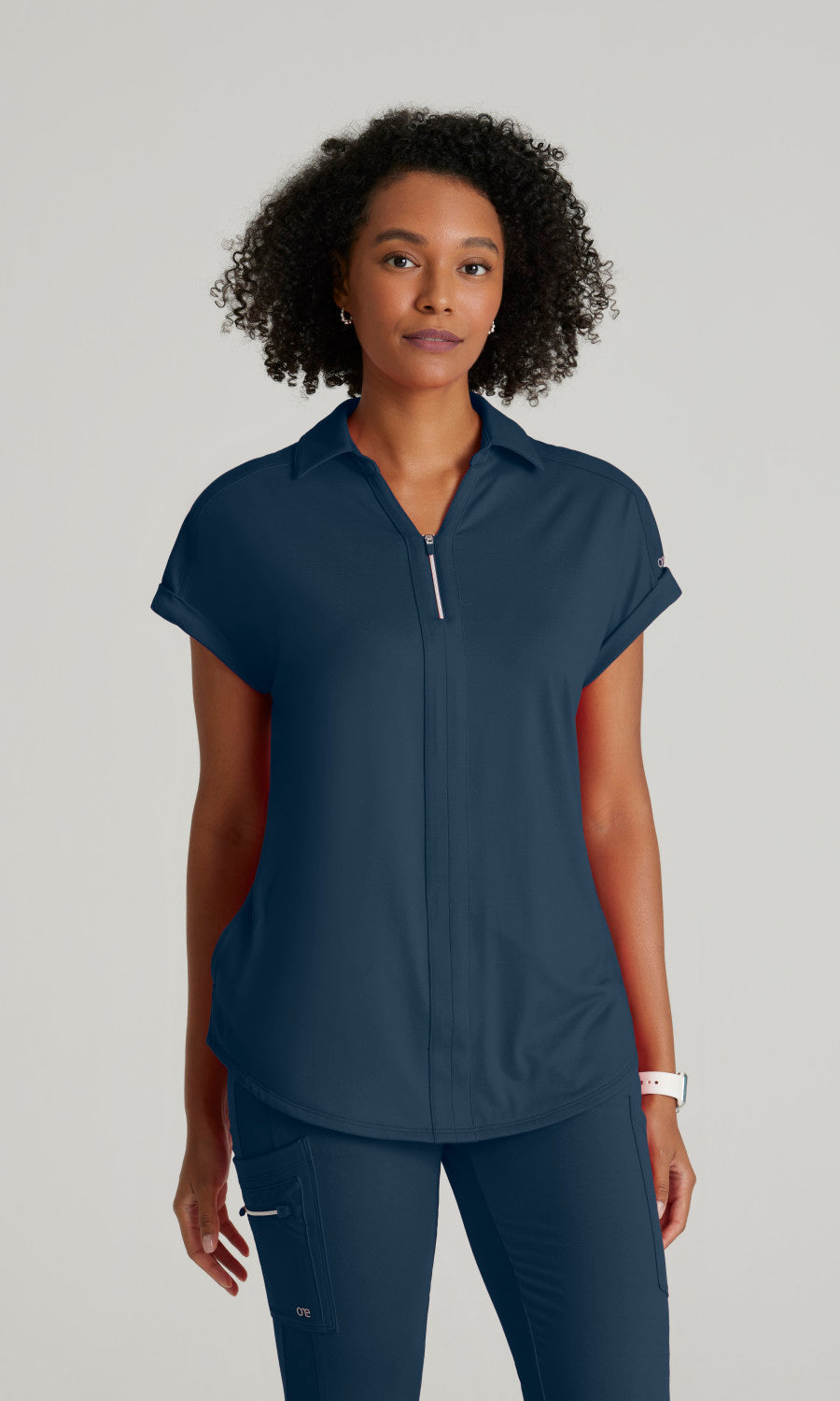 Barco One Performance Knits BOT210 Engage Knit Scrub Top Steel