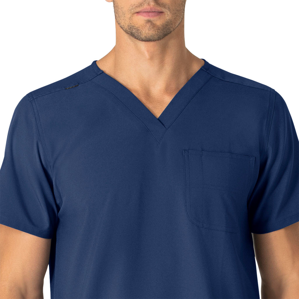 Force Essentials C15013 Unisex V-Neck 6-Pocket Scrub Top Navy